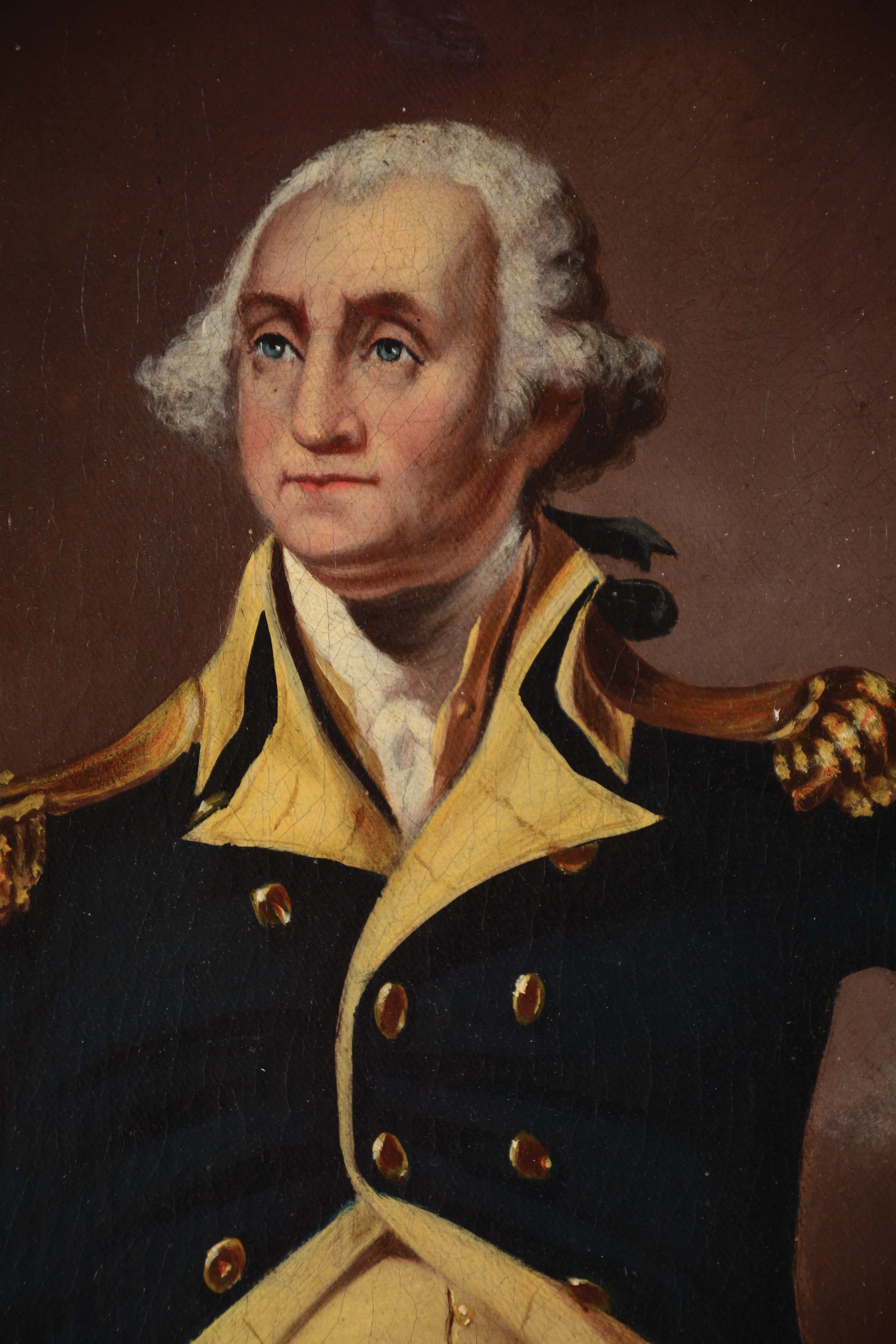 Lot Detail OIL PORTRAIT OF GENERAL WASHINGTON. AMERICAN. CIRCA