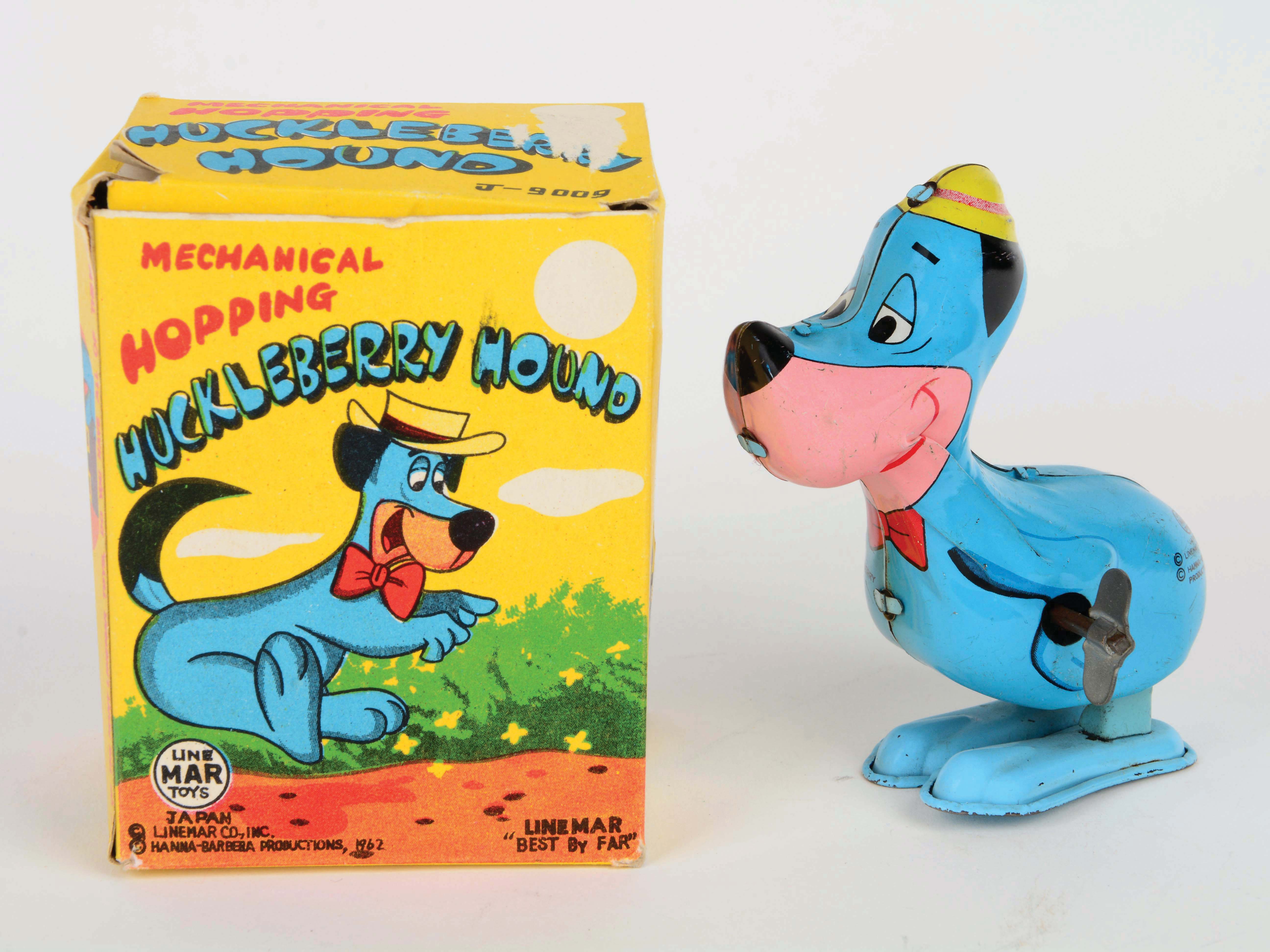 Lot Detail LINEMAR TINLITHO WINDUP HOPPING HUCKLEBERRY HOUND TOY.