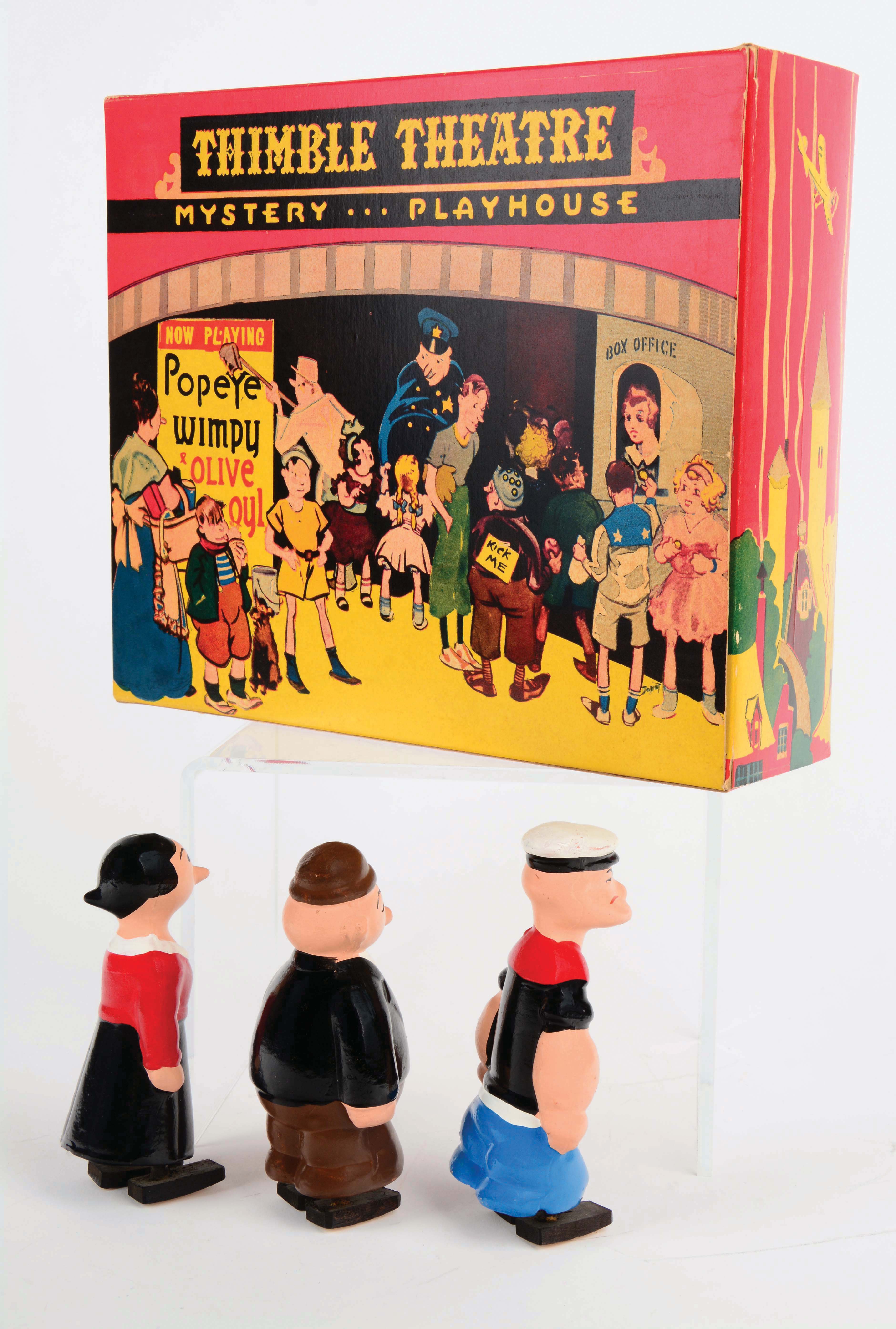 Lot Detail HARDING PRODUCTS POPEYE THIMBLE THEATER MYSTERY PLAYHOUSE IN ORIGINAL BOX.