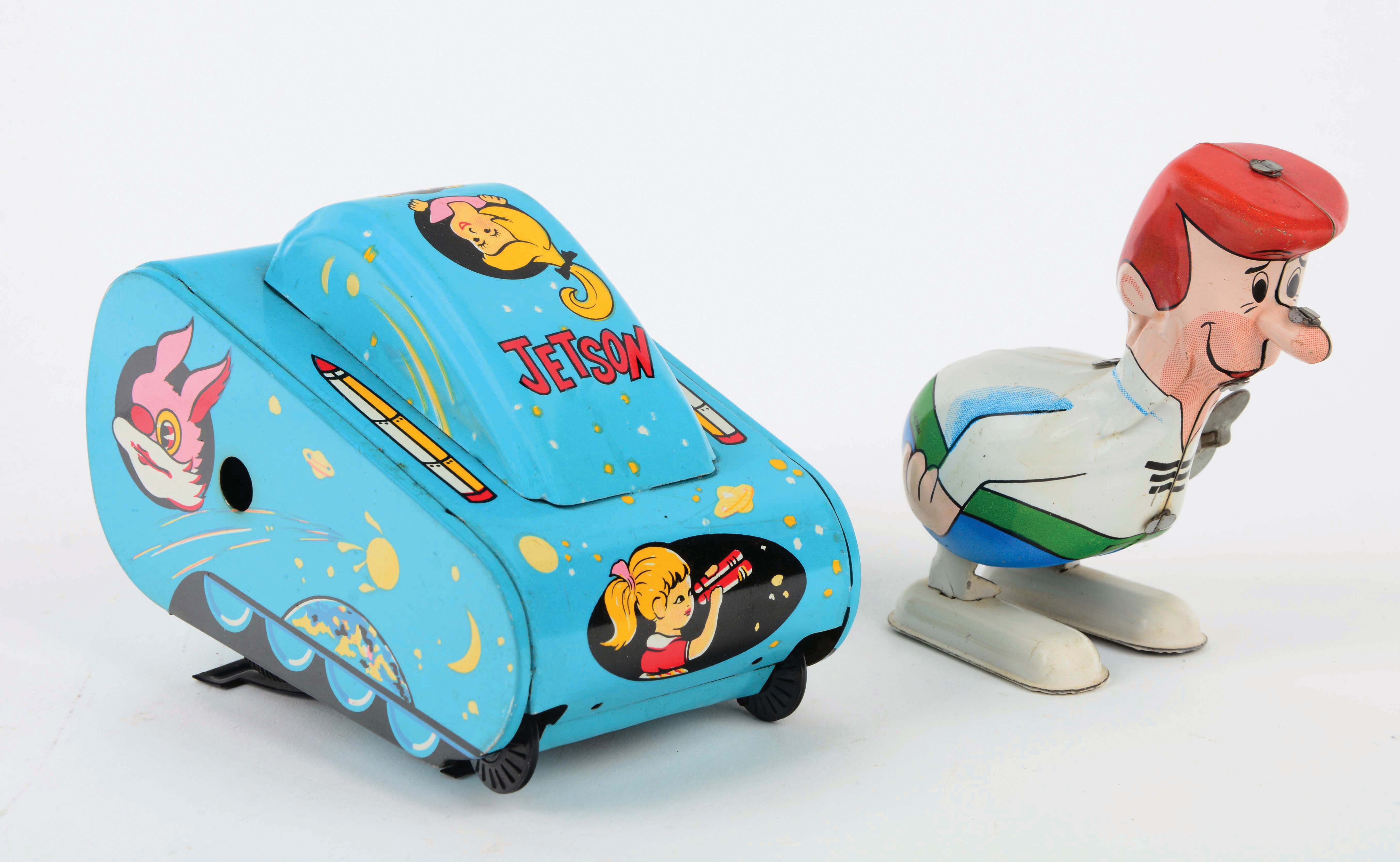 Lot Detail LOT OF 2 TINLITHO WINDUP JETSONS TOYS.