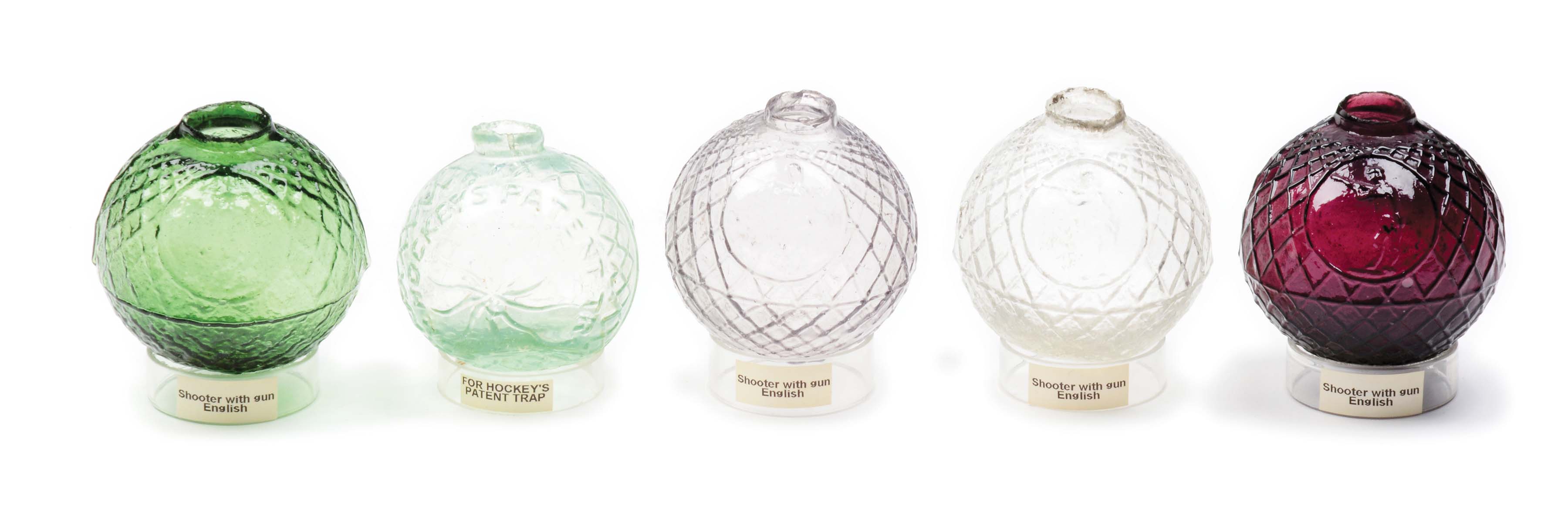 Lot Detail LOT OF FIVE FIVE ENGLISH GLASS TARGET BALLS.