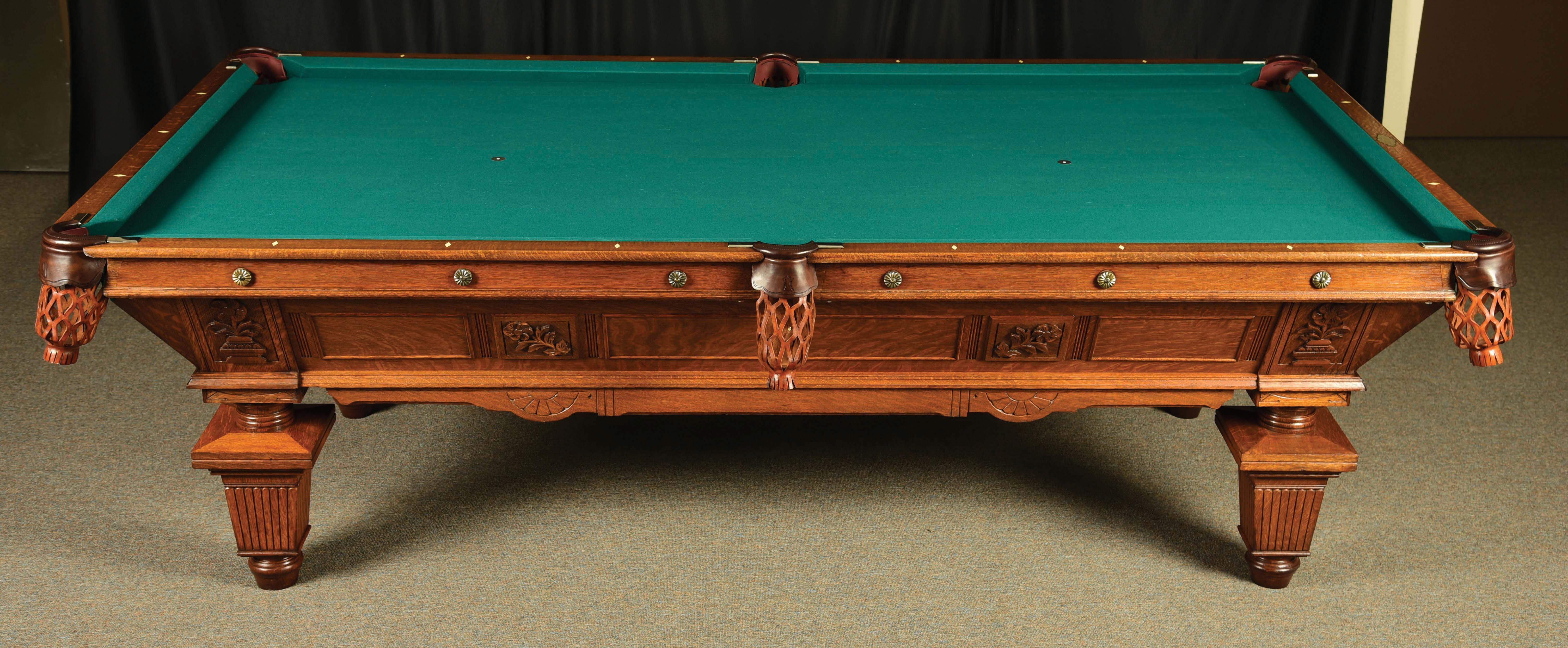 Lot Detail BEAUTIFUL AND RARE NATIONAL BILLIARD MFG. CO. 9' BILLIARD