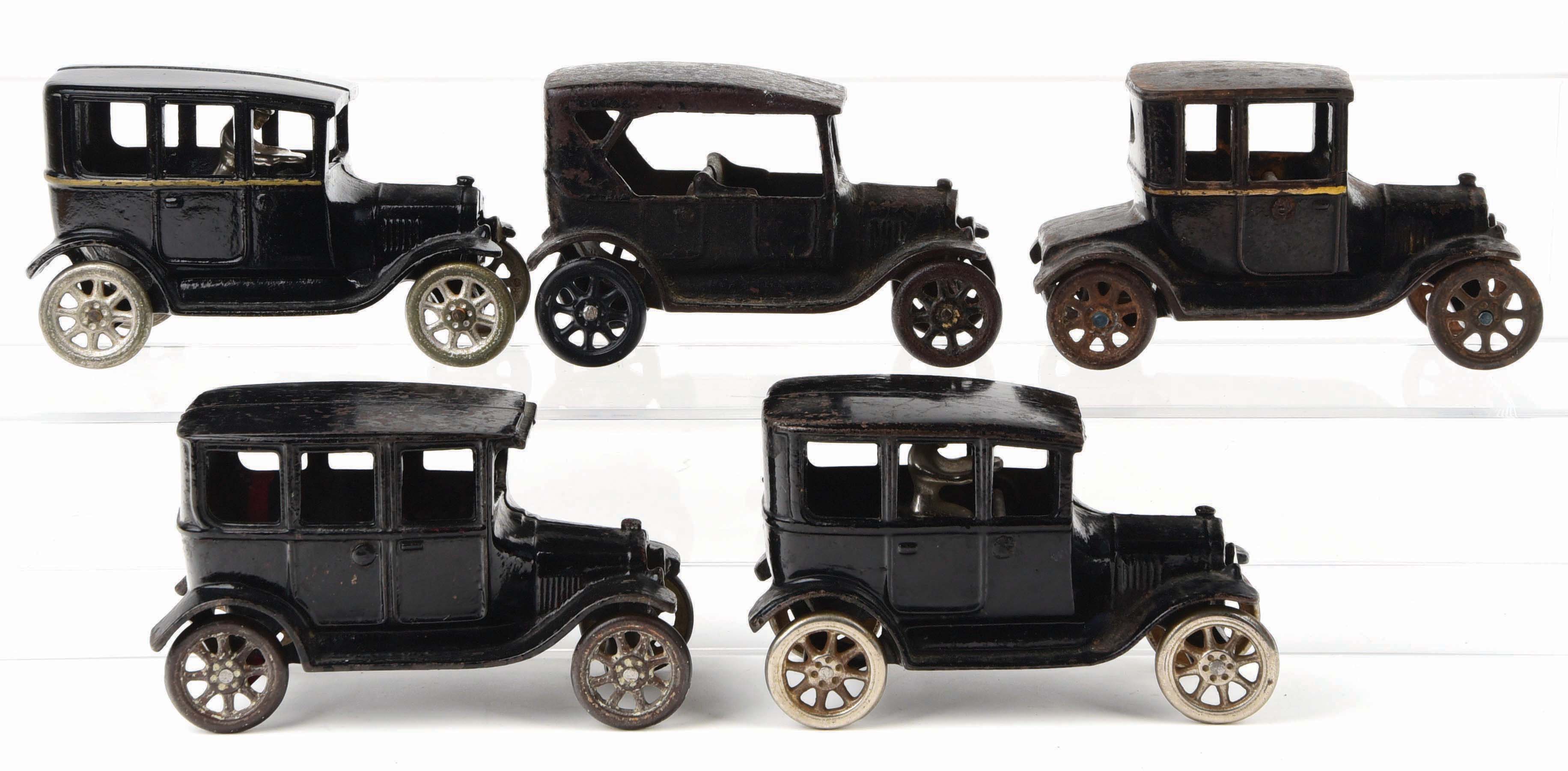 Lot Detail LOT OF 5 CASTIRON ARCADE FORD AUTOMOBILES.