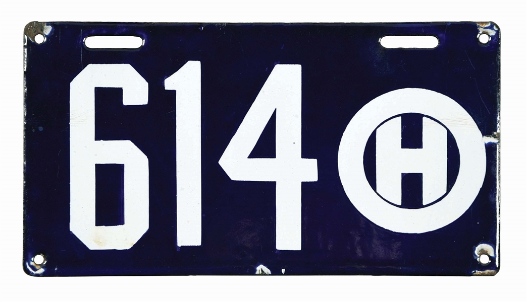 Lot Detail OHIO 1909 PORCELAIN THREE DIGIT LICENSE PLATE.