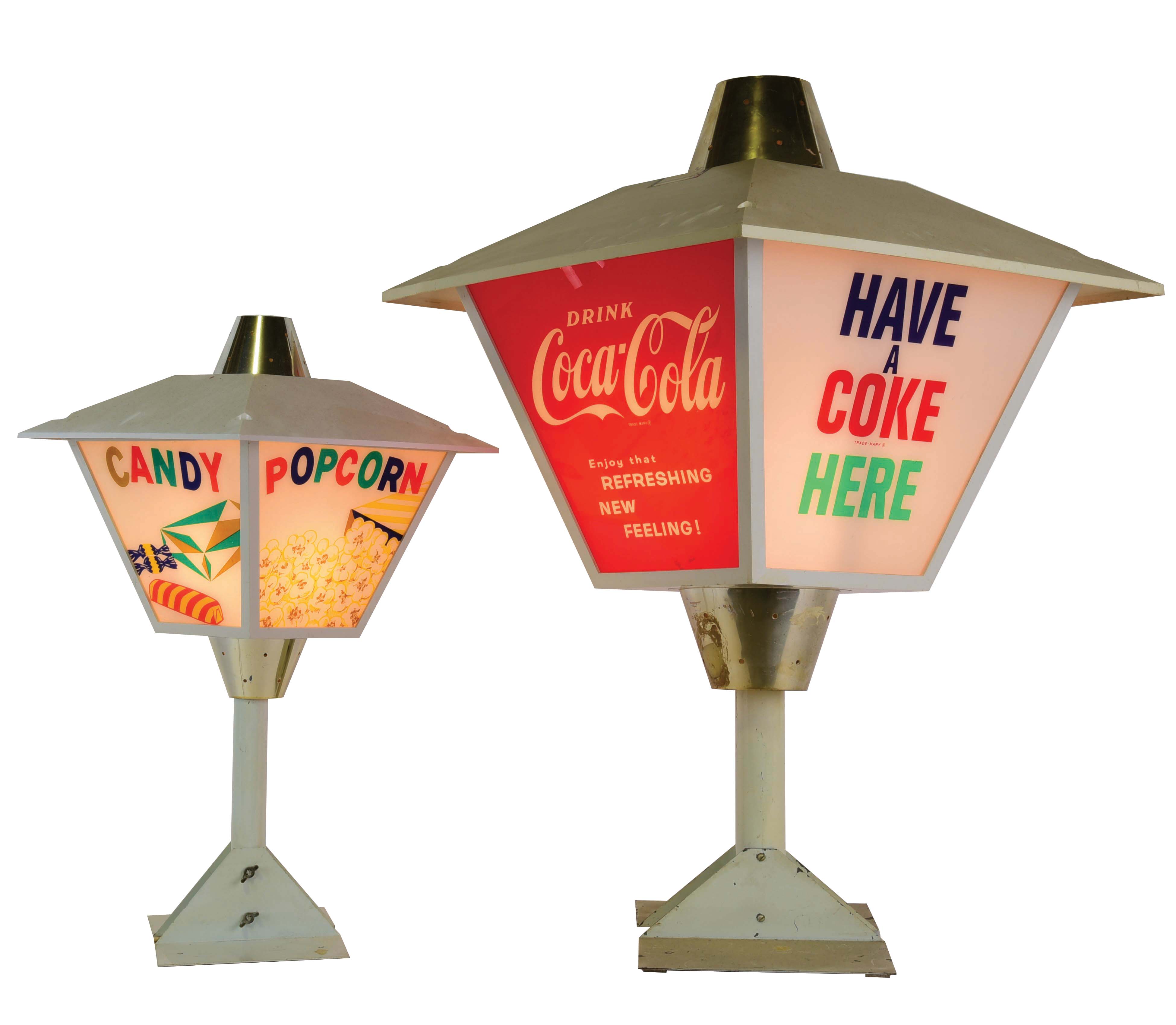 Lot Detail LOT OF 2 COCACOLA ADVERTISING LIGHTS.