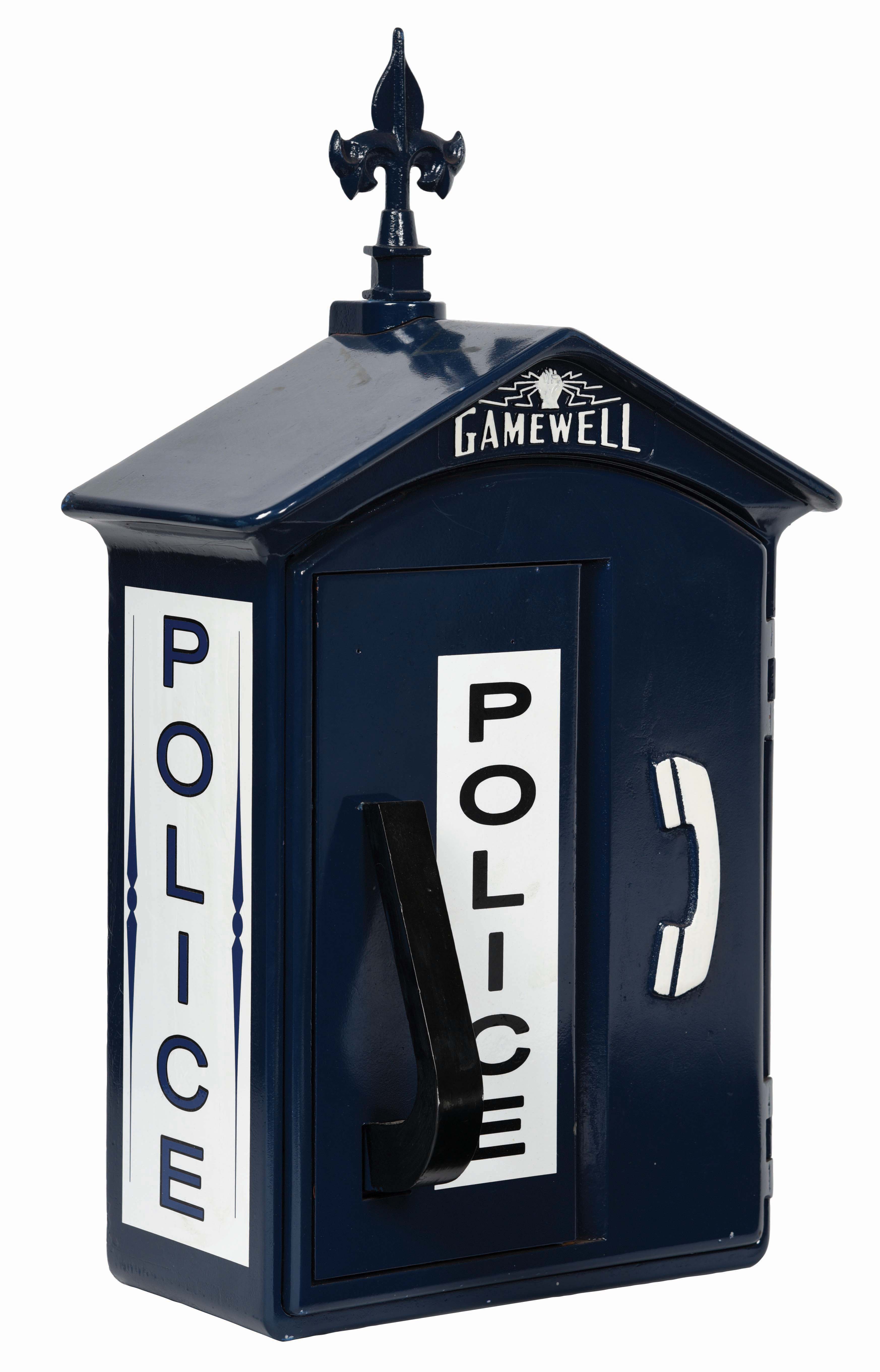 Lot Detail RESTORED GAMEWELL POLICE CALL BOX.
