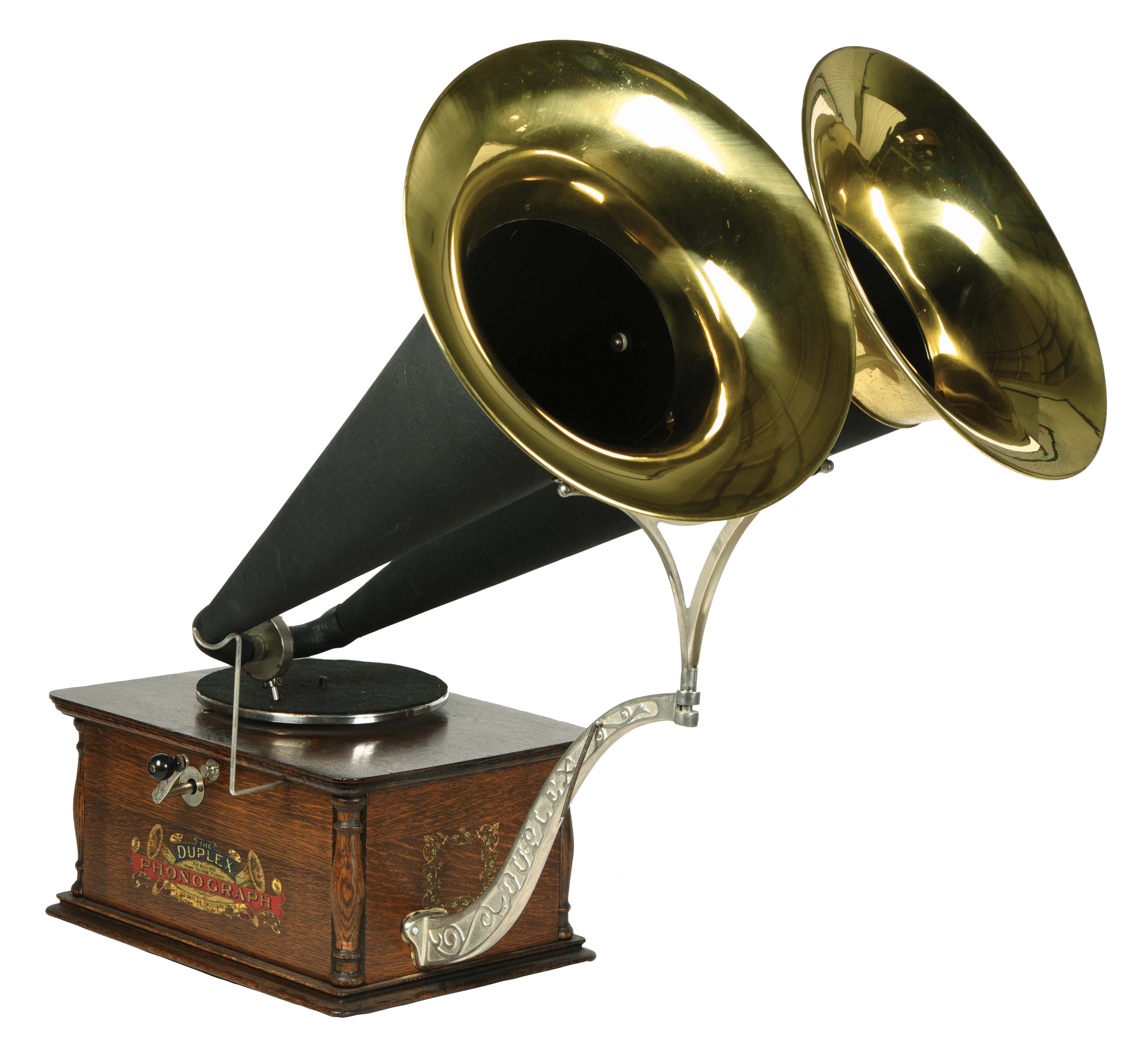 Lot Detail DOUBLE HORN DUPLEX PHONOGRAPH BY THE DUPLEX PHONOGRAPH