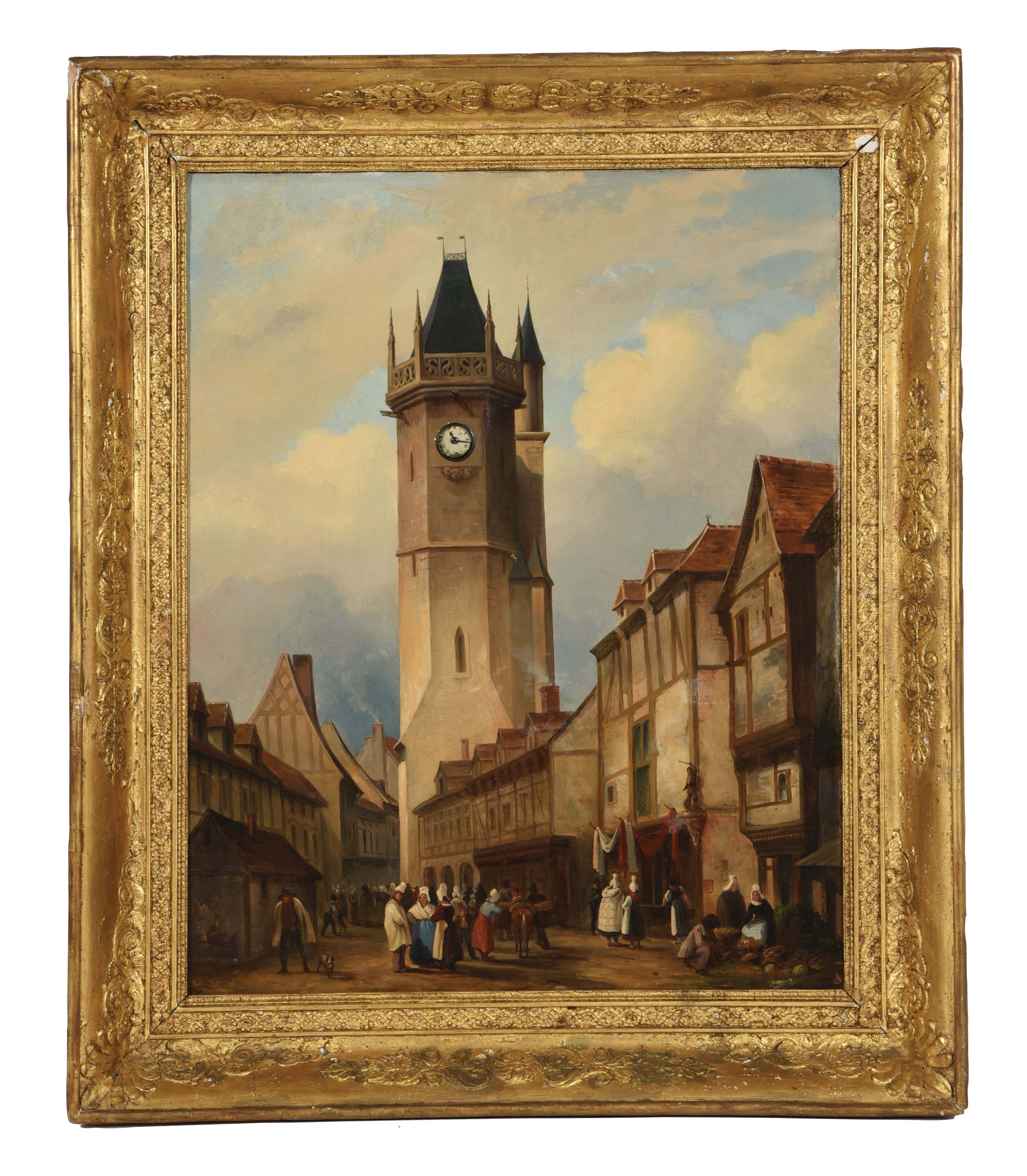 Lot Detail 19TH CENTURY MUSICAL PAINTING CLOCK.