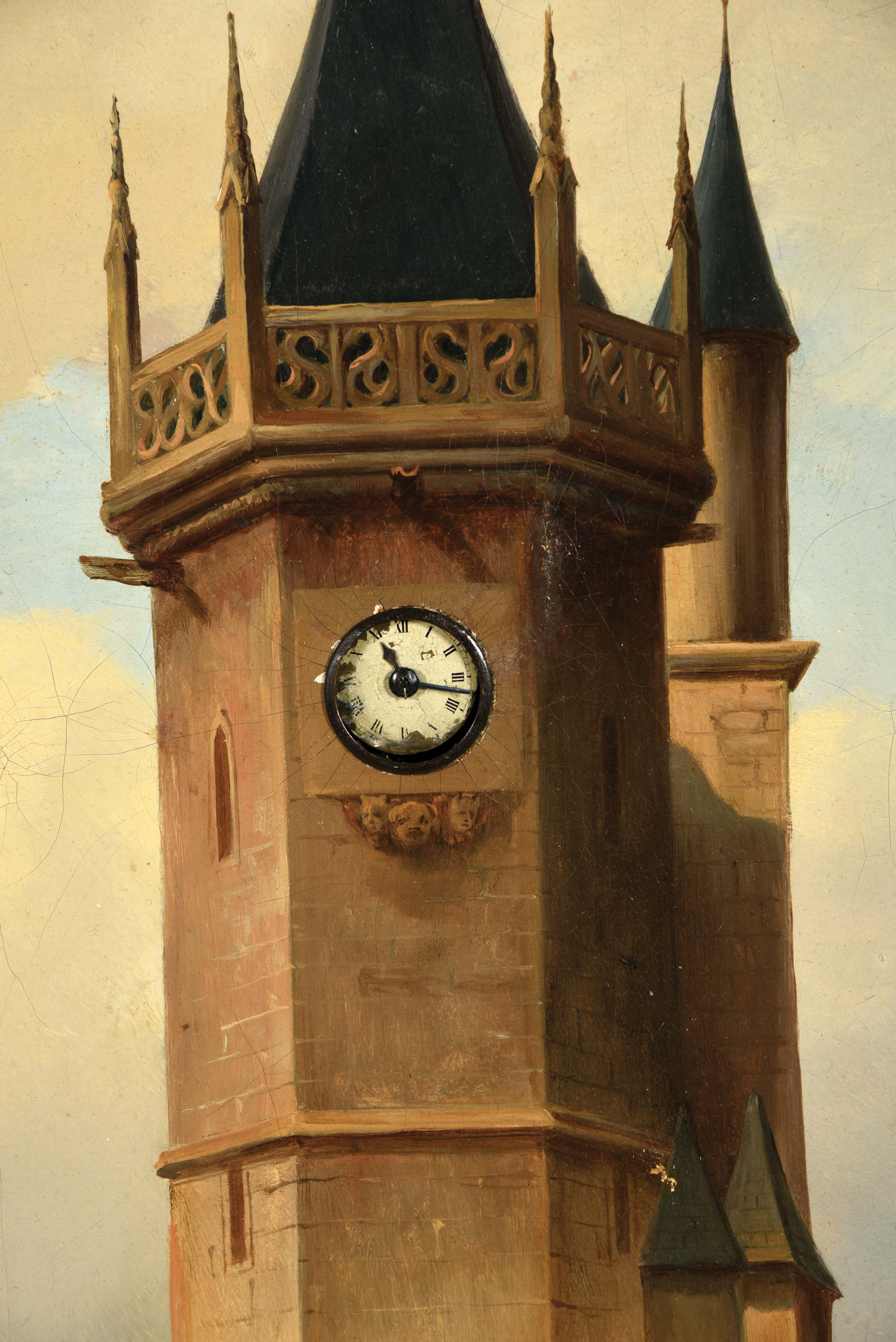 Lot Detail 19TH CENTURY MUSICAL PAINTING CLOCK.