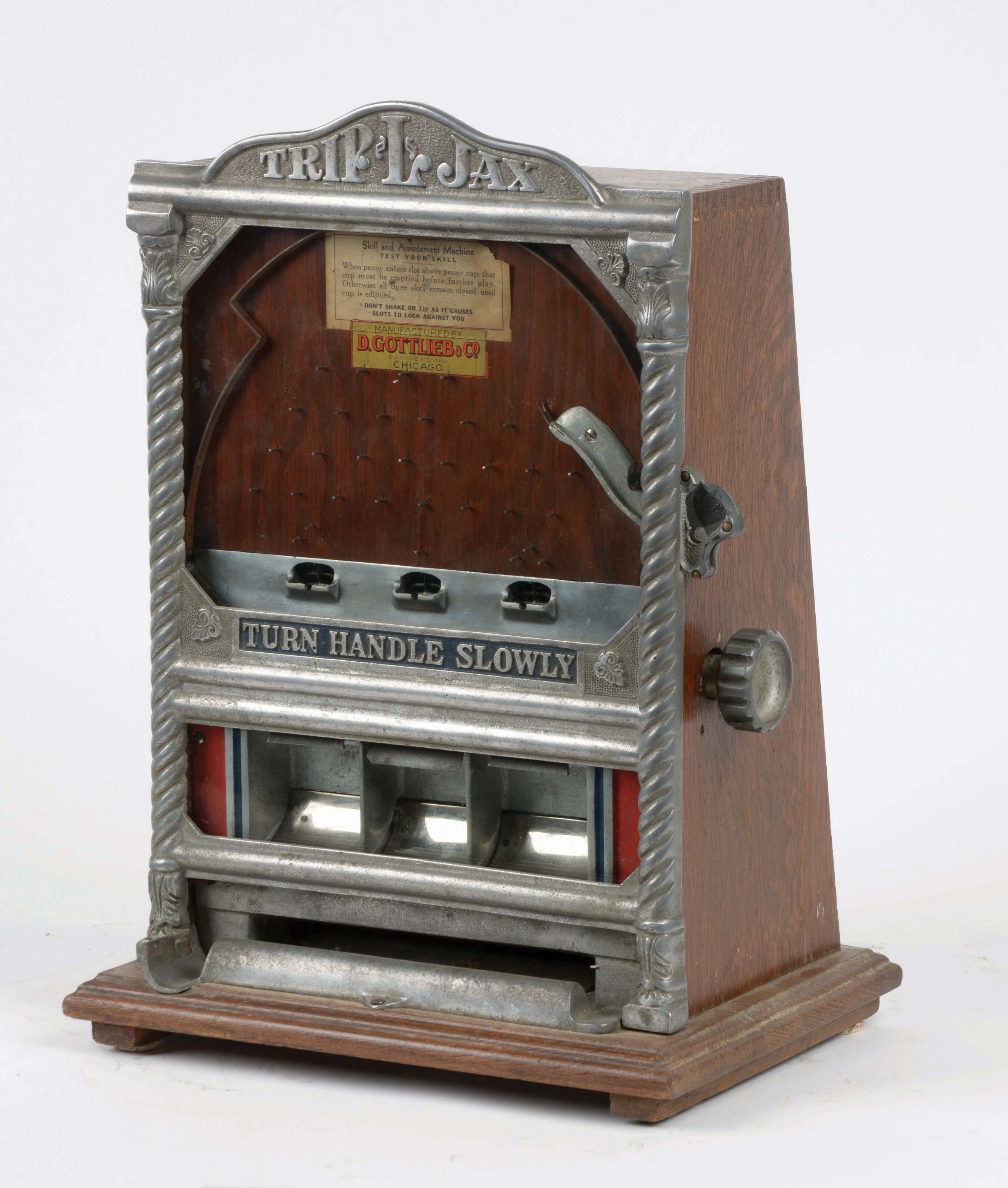 Lot Detail 1¢ GOTTLIEB TRIPLJAX COUNTER POCKET TRADE STIMULATOR.