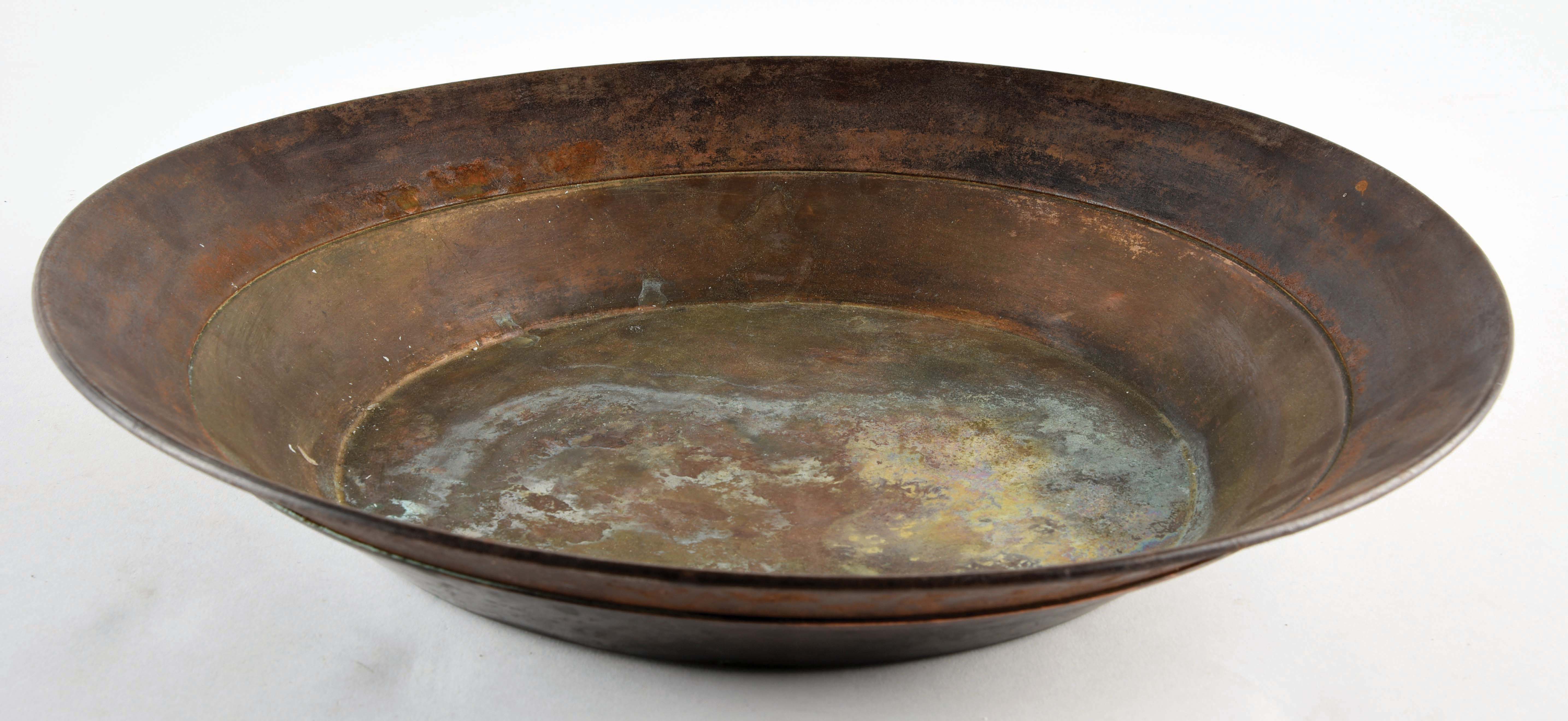 Lot Detail ANTIQUE COPPER AND TIN GOLD MINING PAN.