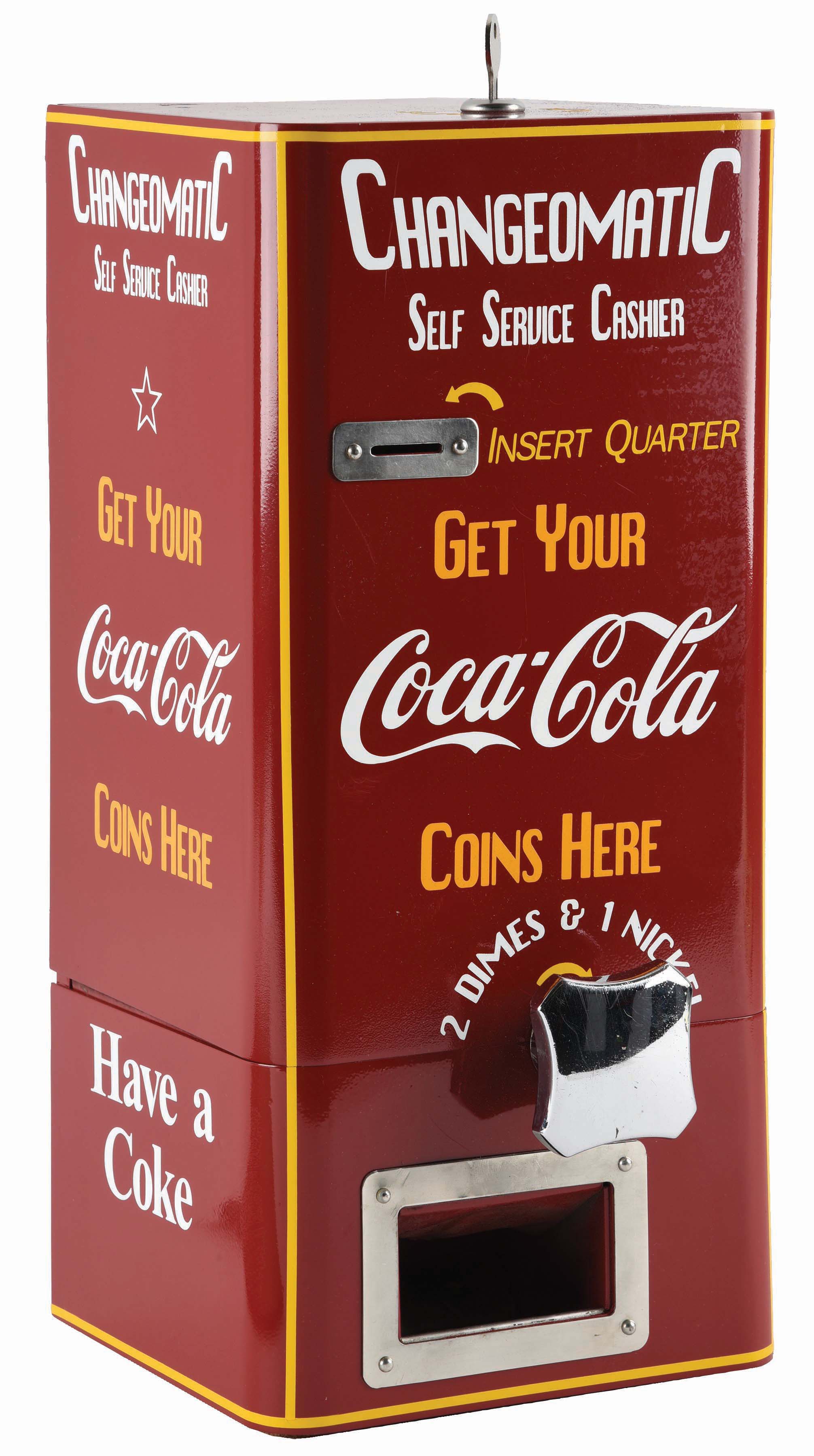 Lot Detail CHANGEOMATIC CHANGE MACHINE RESTORED IN COCA COLA.