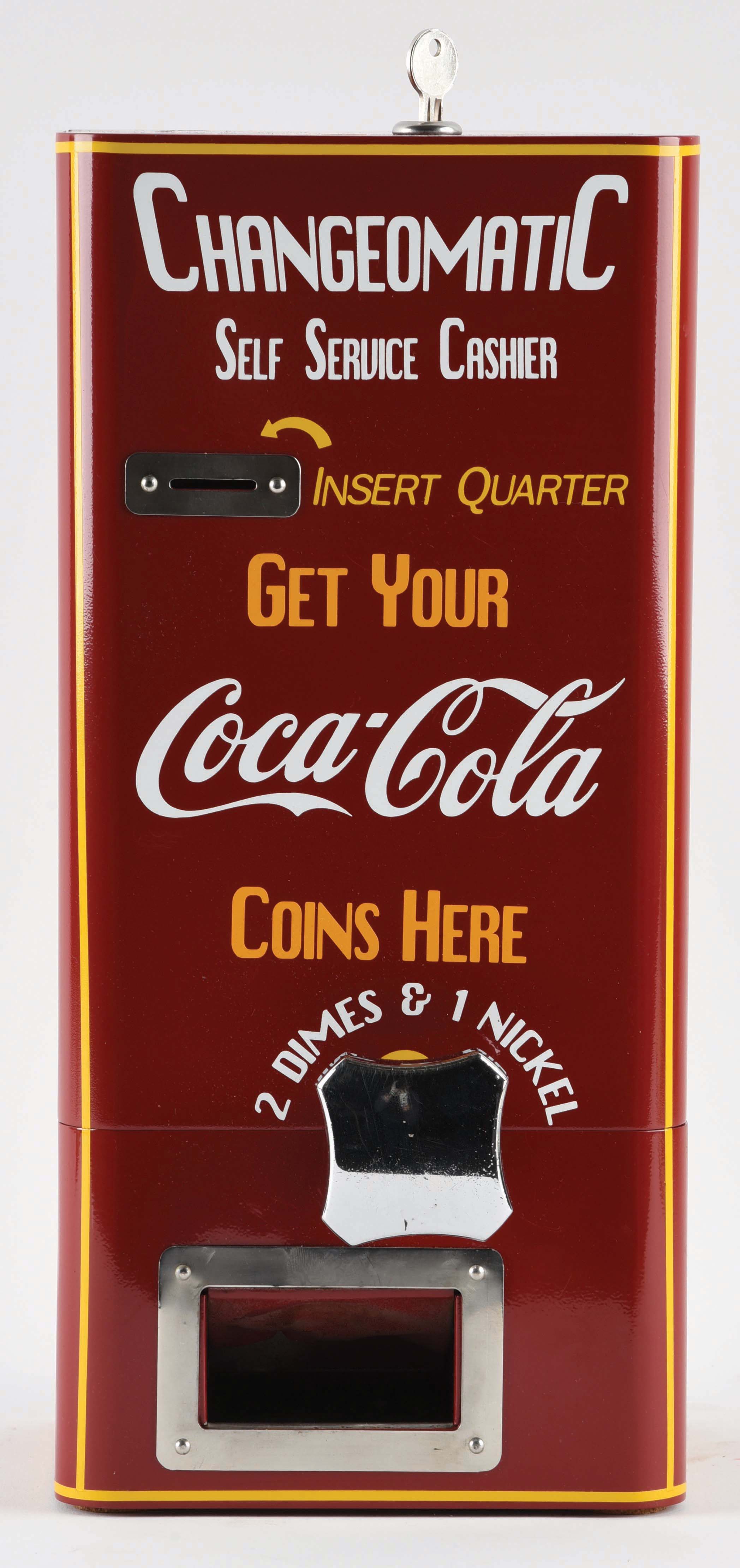 Lot Detail CHANGEOMATIC CHANGE MACHINE RESTORED IN COCA COLA.
