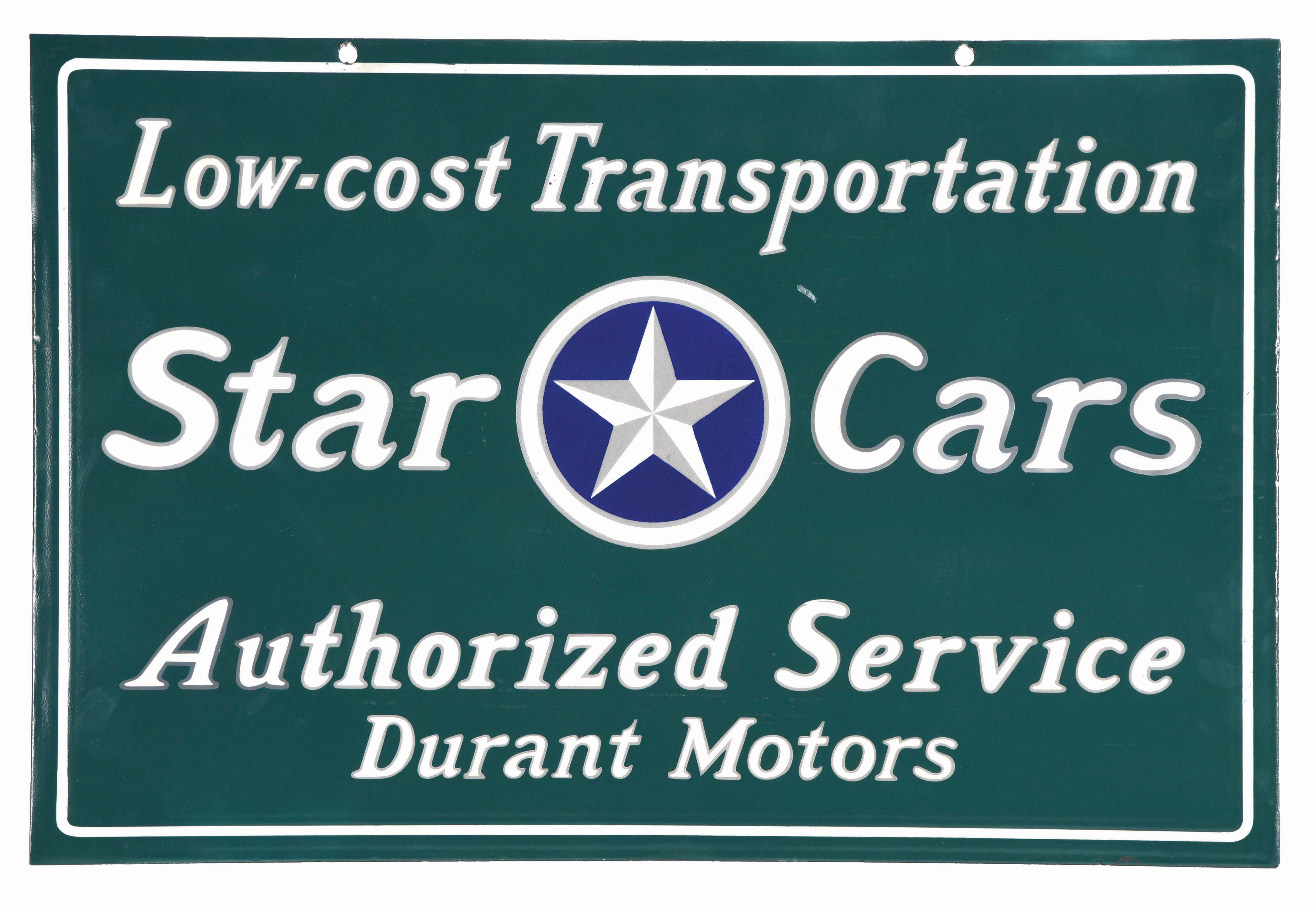 Lot Detail STAR CARS & DURANT MOTORS AUTHORIZED SERVICE SIGN.