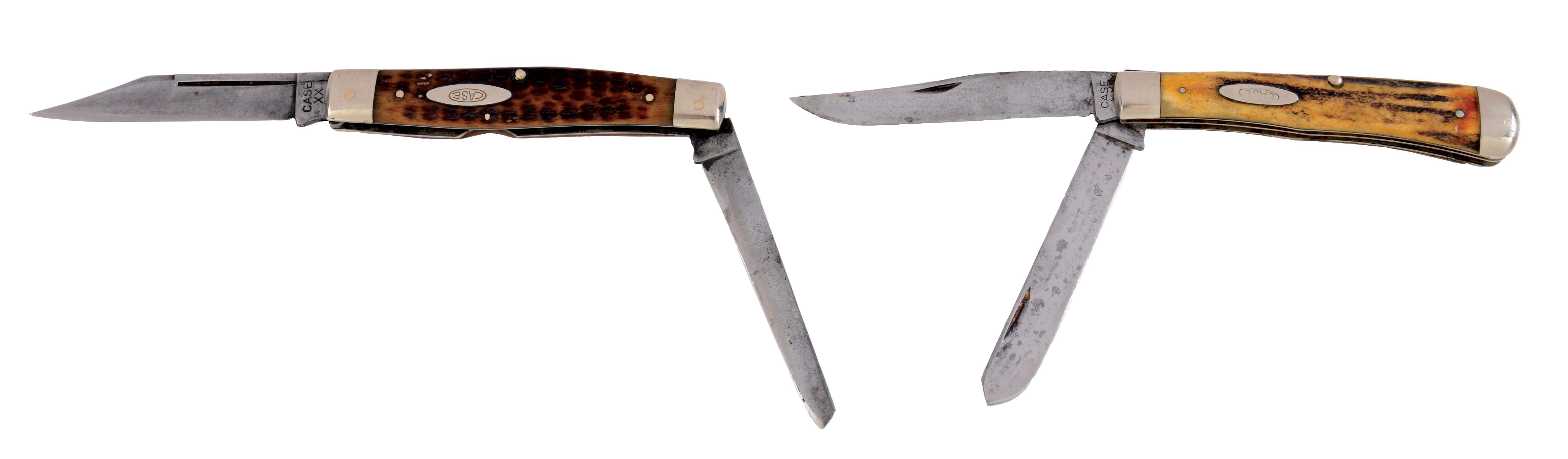 Lot Detail LOT OF 2 VINTAGE CASE FOLDING KNIVES.