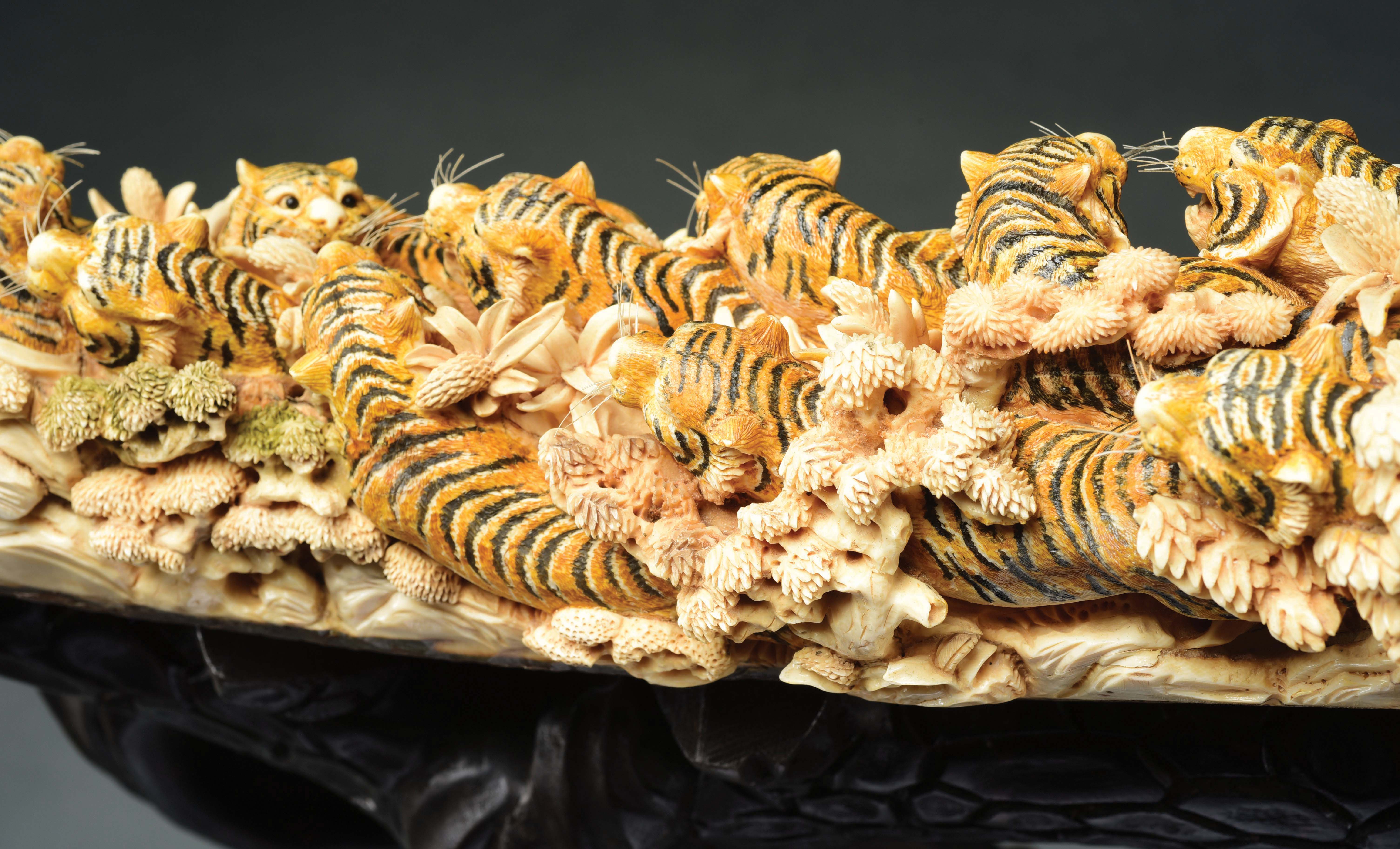 Lot Detail EXTREMELY RARE MAMMOTH IVORY TUSK CARVING.