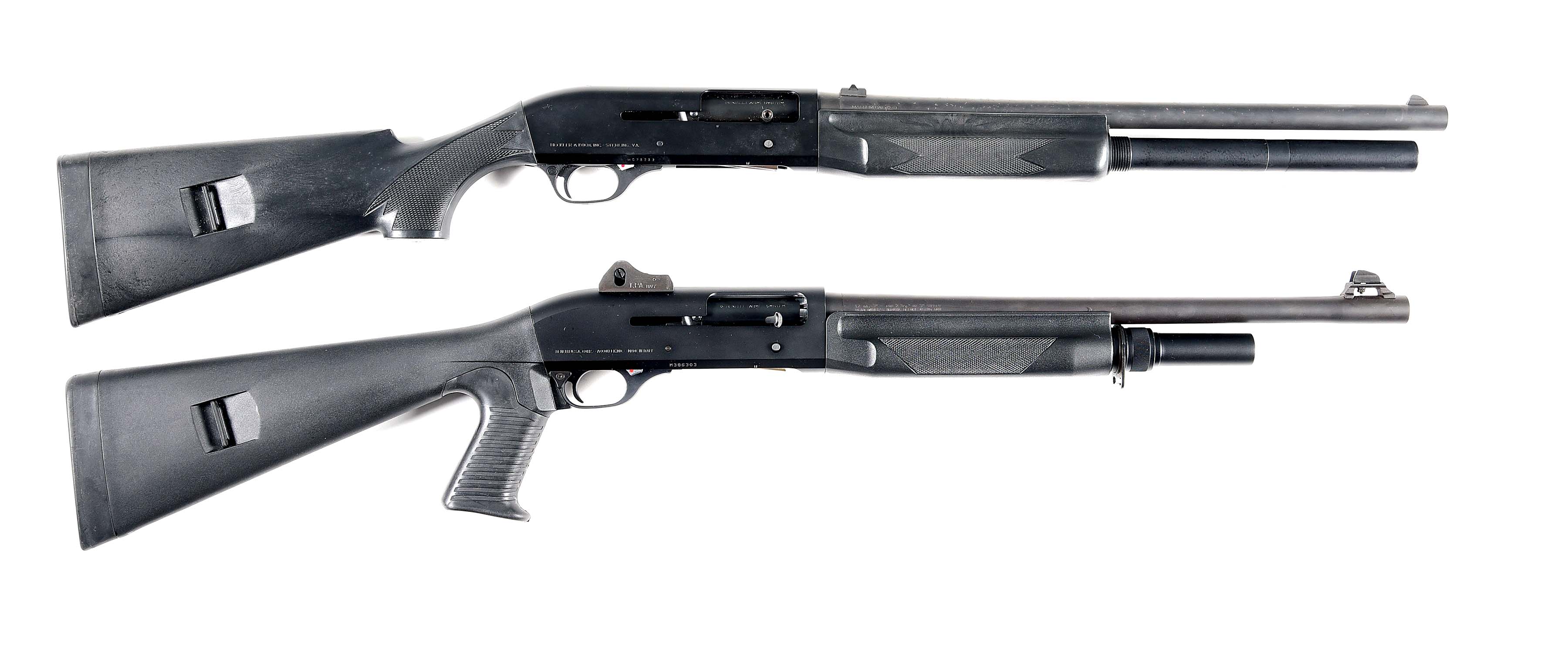 (M) LOT OF 2 BENELLI M1 SUPER 90 SEMI AUTOMATIC SHOTGUNS. auctions