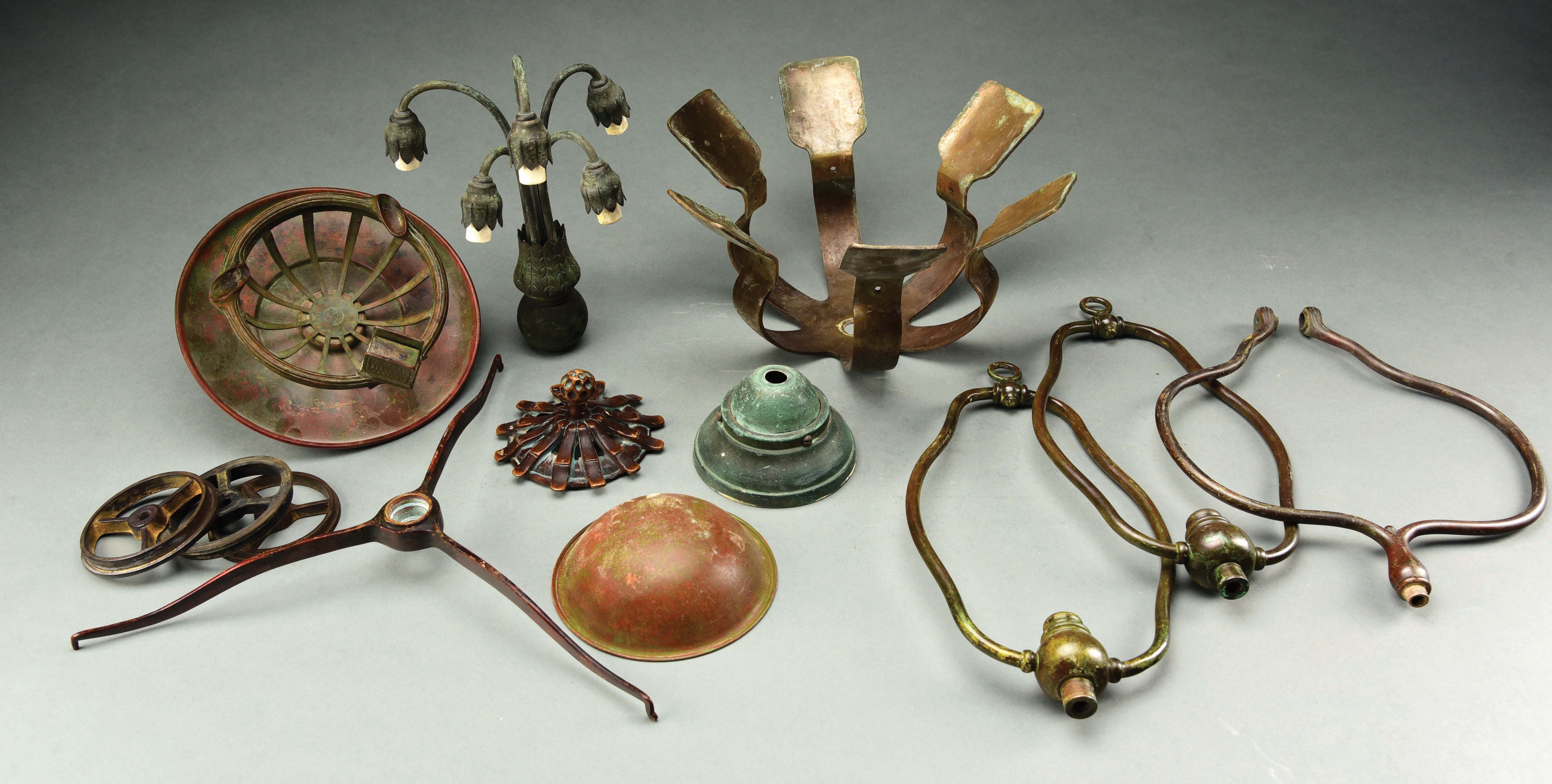 Lot Detail TIFFANY STUDIOS LAMP PARTS.