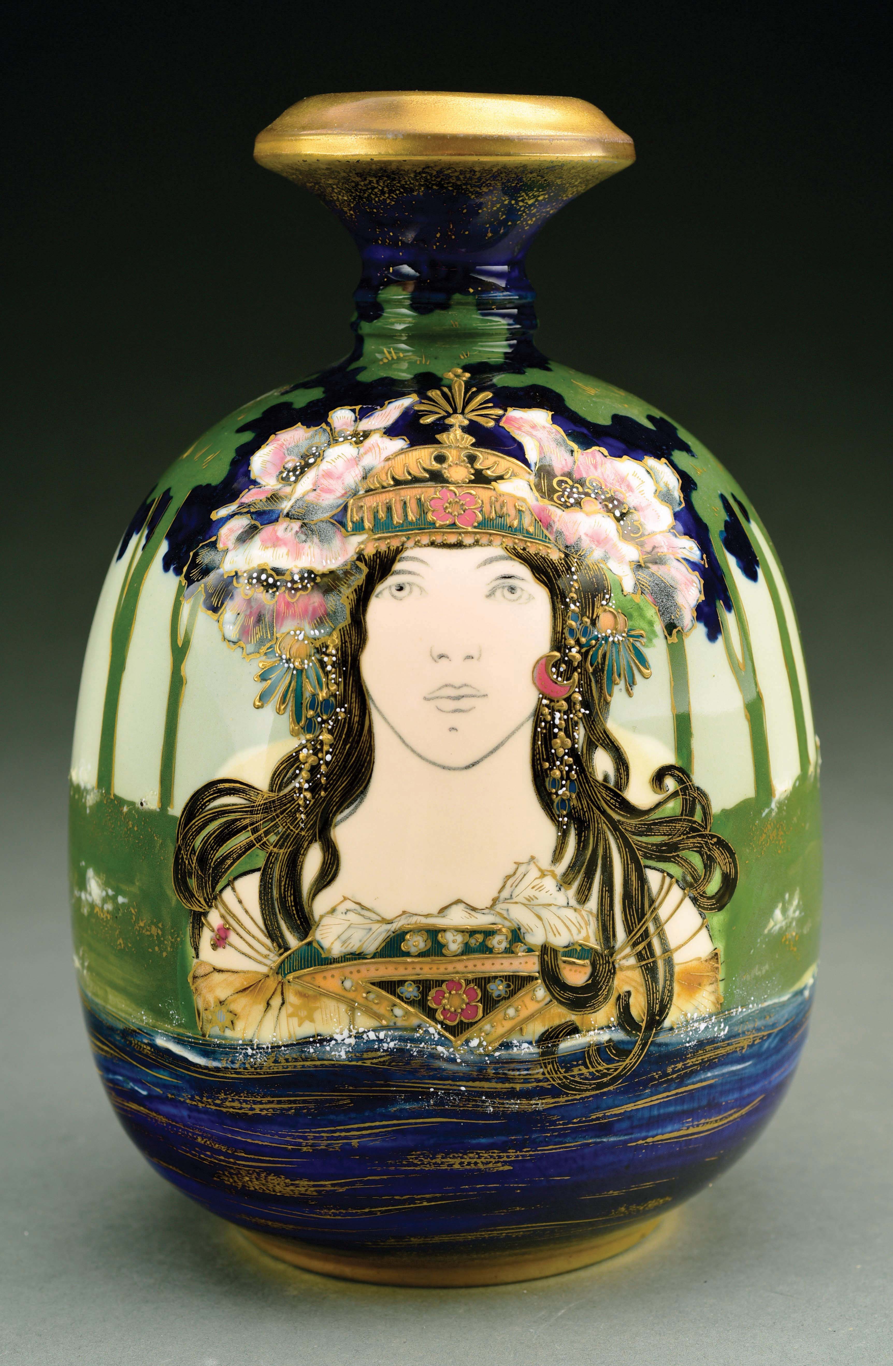 Lot Detail AMPHORA “LADY OF THE LAKE” PORTRAIT VASE.