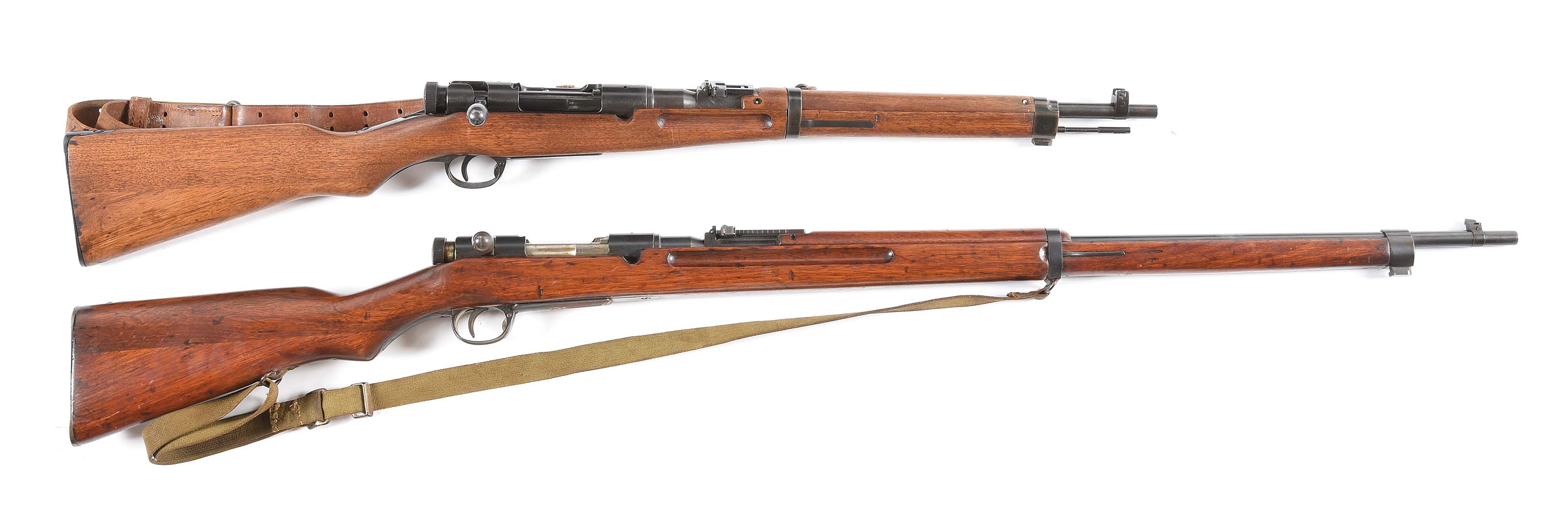 Lot Detail (C) LOT OF TWO ARISAKA TYPE 38 BOLT ACTION CARBINE & RIFLE