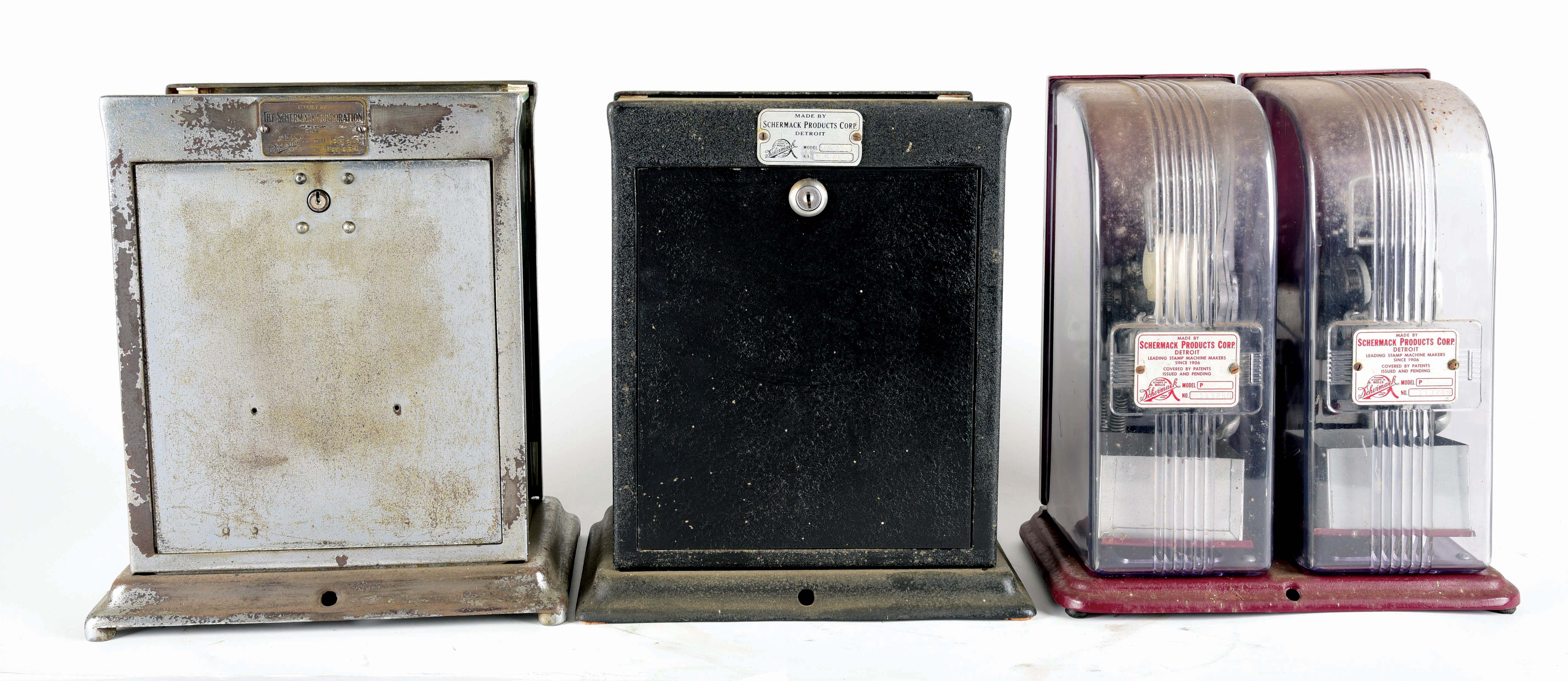 Lot Detail LOT OF 3 POSTAGE STAMP VENDING MACHINES.
