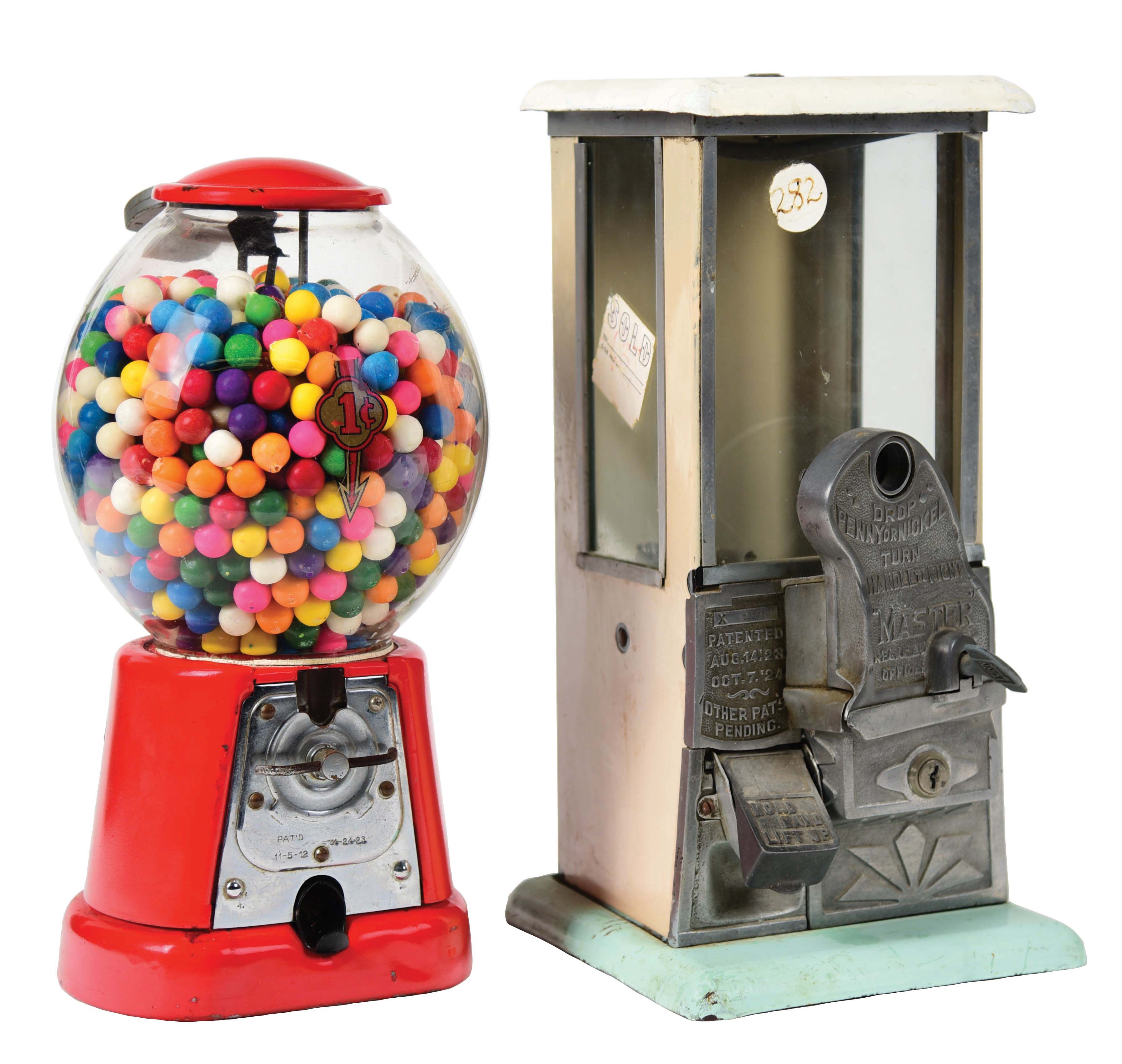 Lot Detail LOT OF 2 1¢ AND 5¢ CANDY VENDING MACHINES.