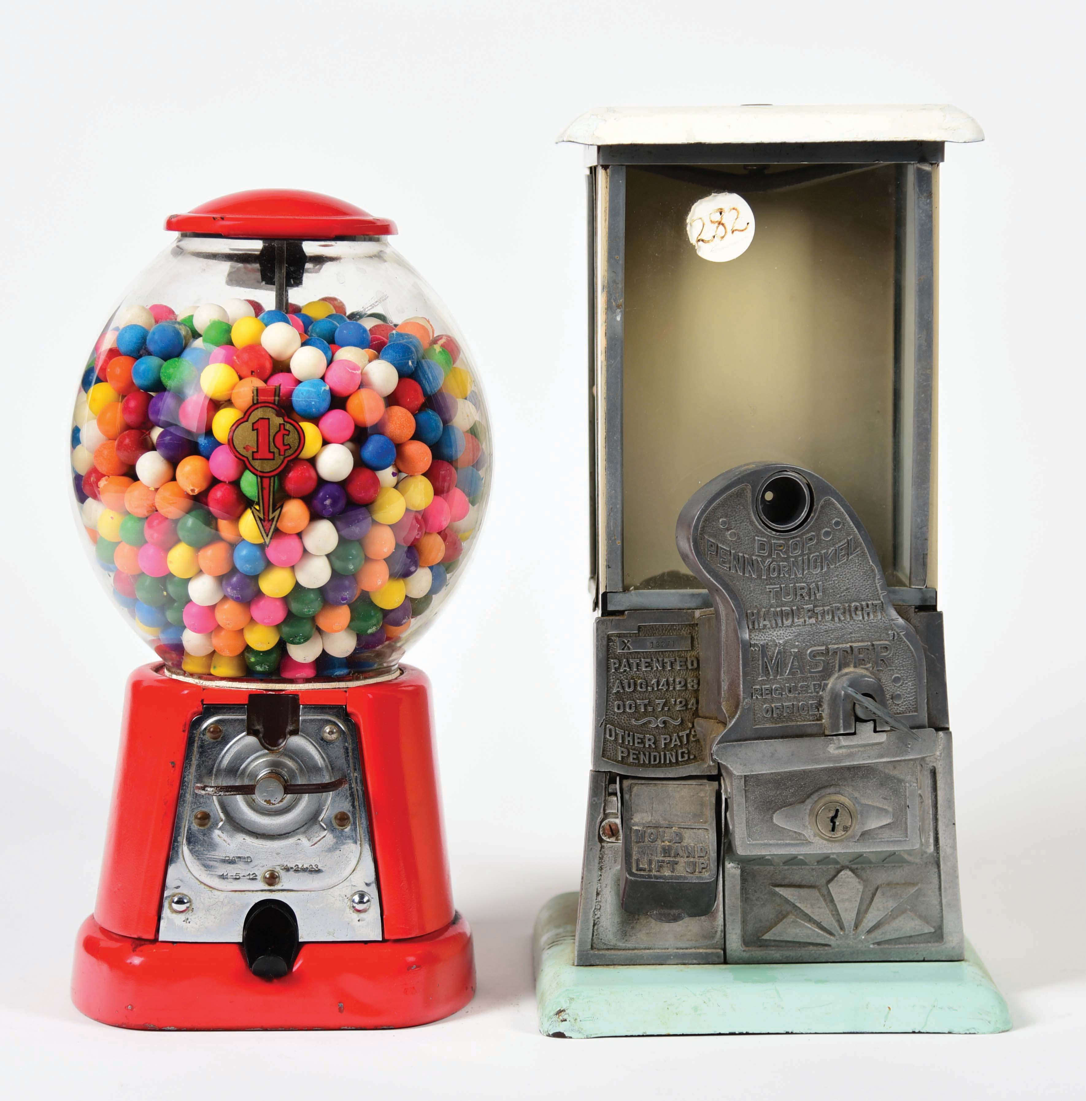 Lot Detail LOT OF 2 1¢ AND 5¢ CANDY VENDING MACHINES.