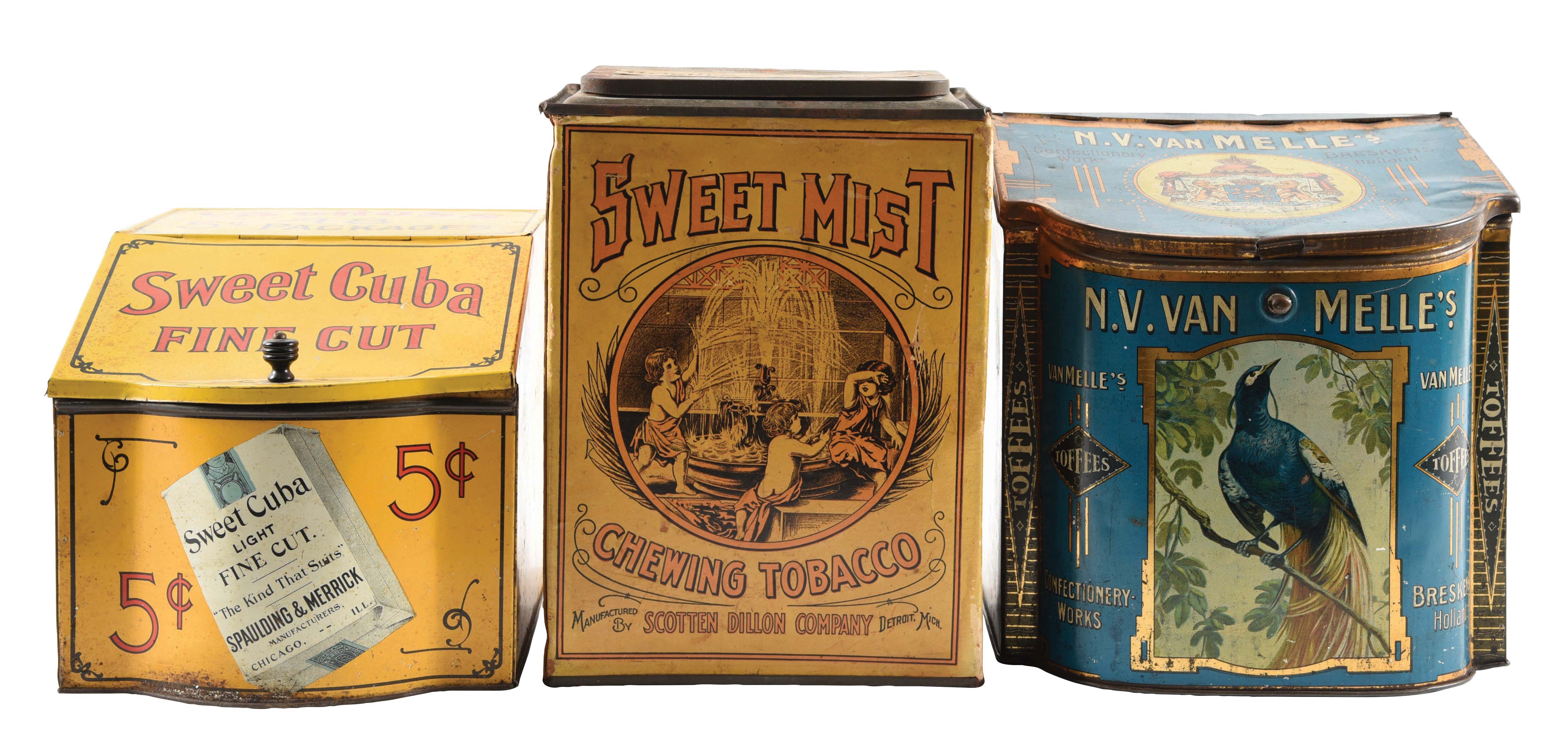 Lot Detail LOT OF 3 COUNTRY STORE TINS.