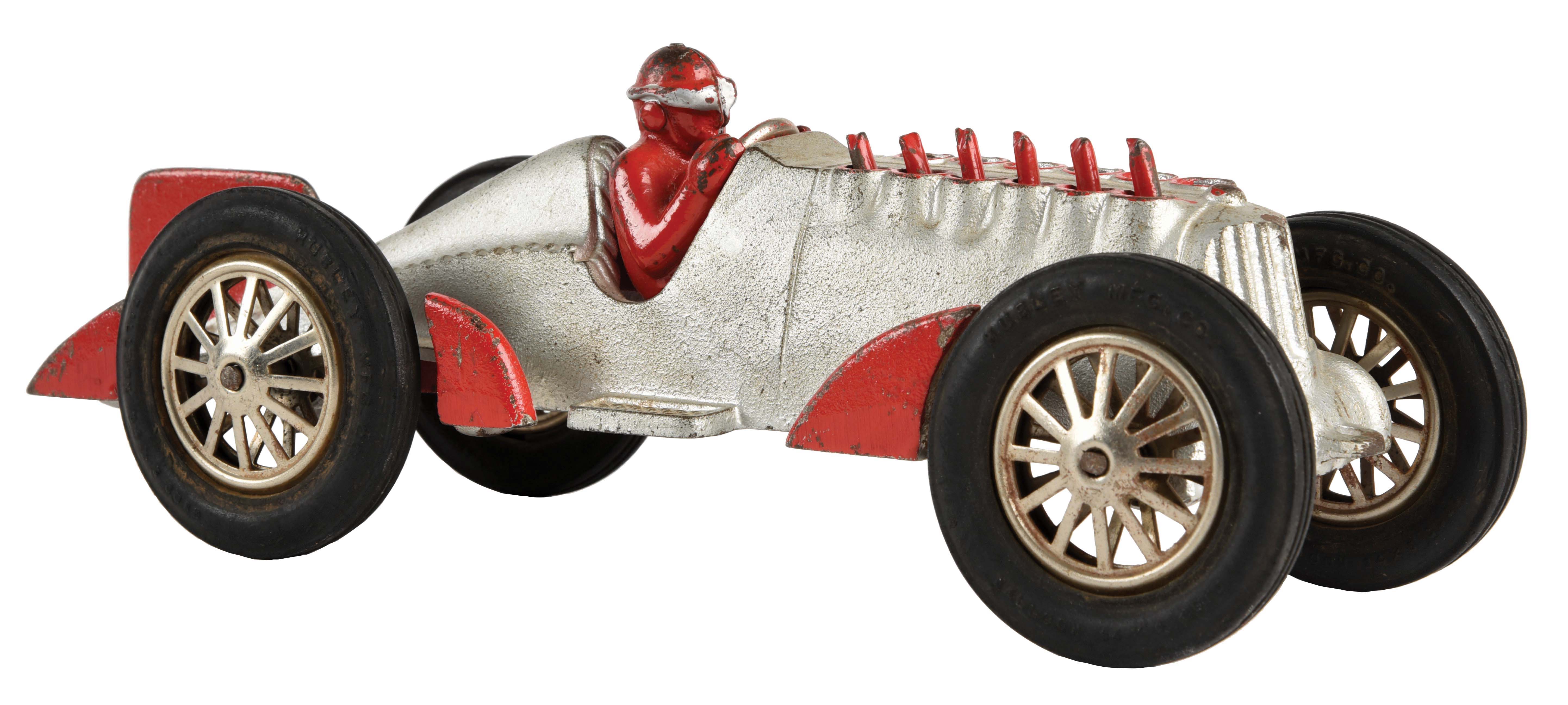 Lot Detail CASTIRON HUBLEY LARGE SIZE PISTON RACE CAR TOY.