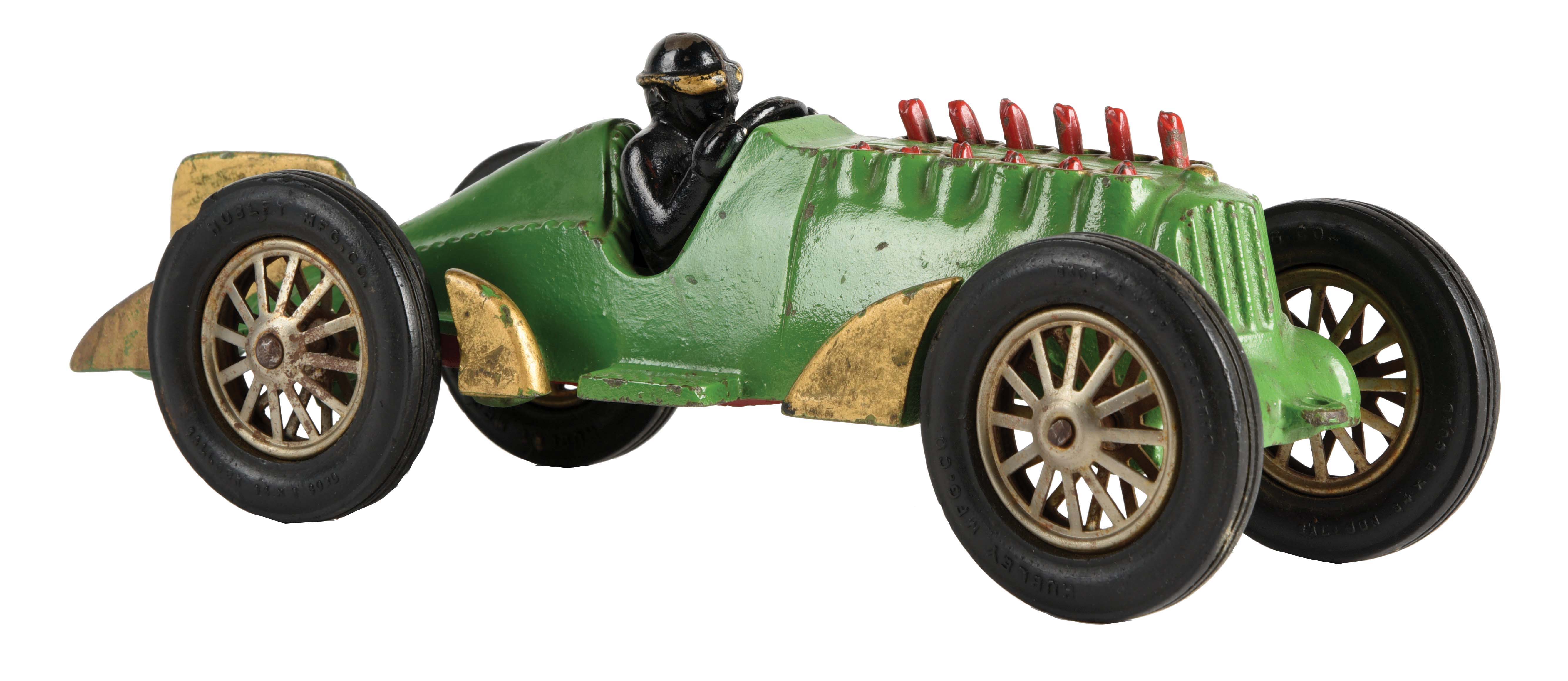 Lot Detail CASTIRON HUBLEY LARGE SIZE PISTON RACE CAR TOY.