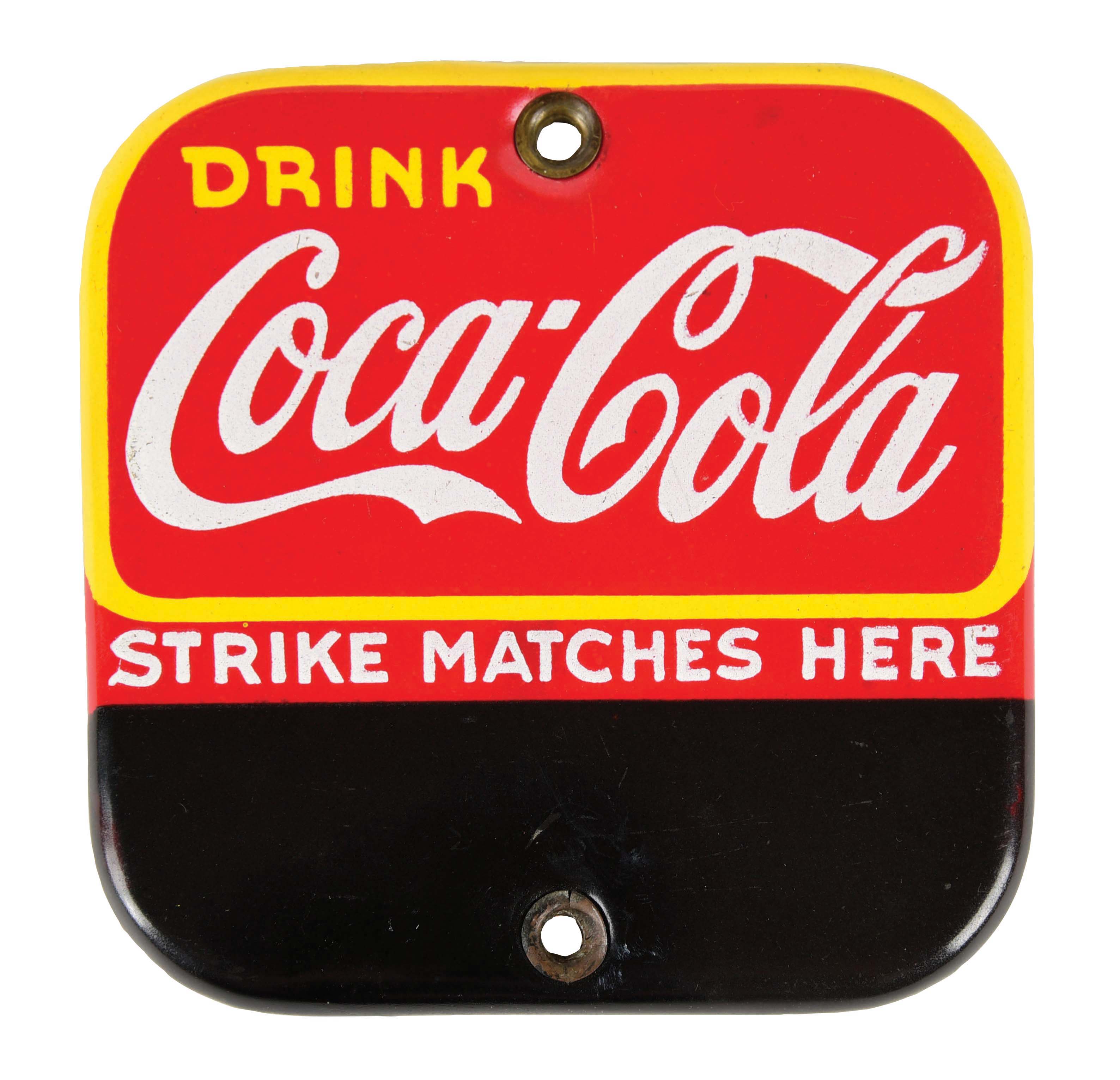 Lot Detail COCACOLA MATCH STRIKE SIGN.
