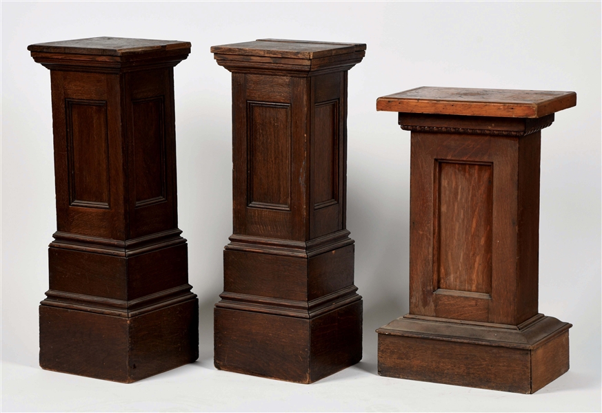 Lot Detail LOT OF 3 PEDESTAL STANDS.