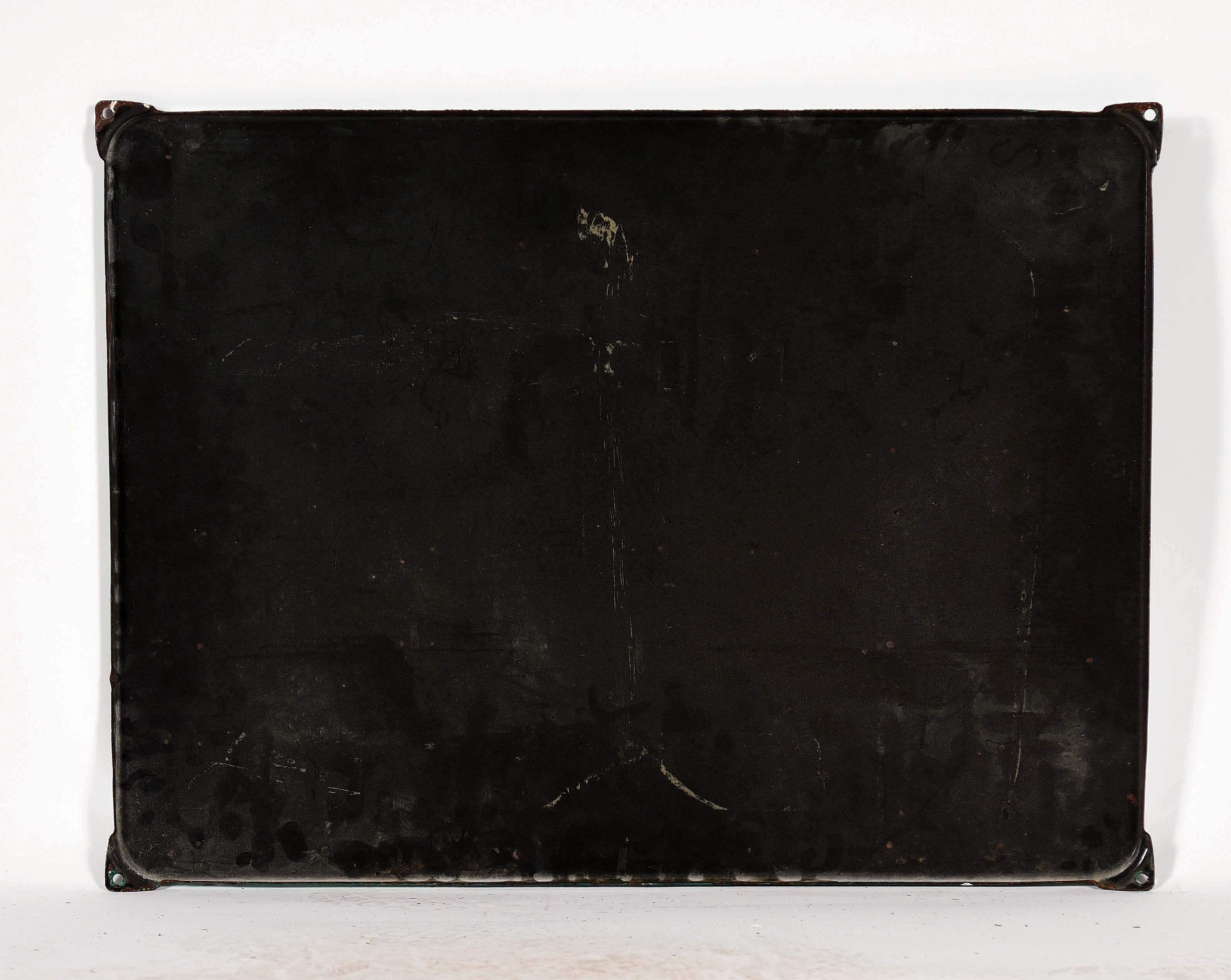 RARE WHITE HORSE MOTOR OIL PORCELAIN SIGN W/ HORSE GRAPHIC & SELF