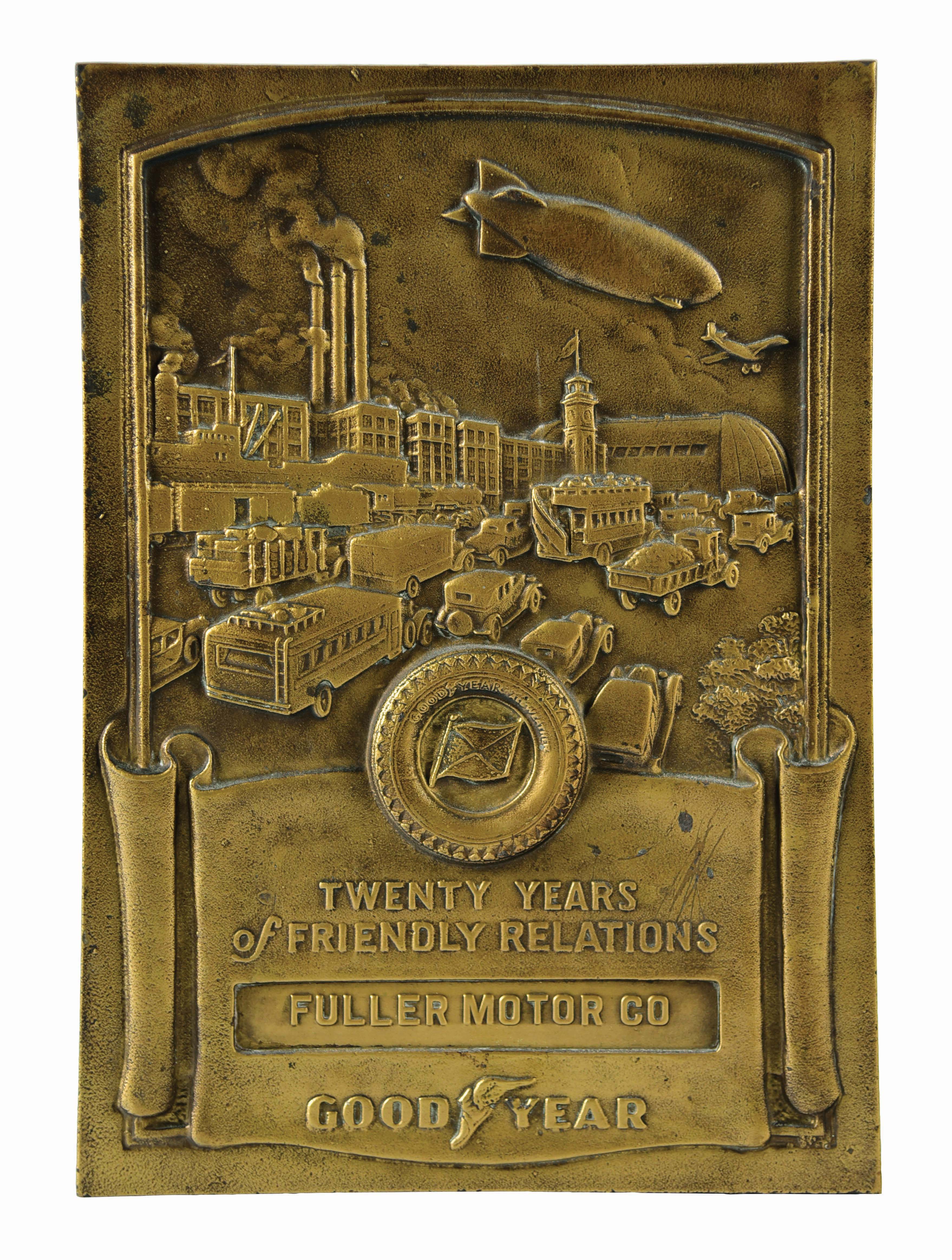 Lot Detail GOODYEAR TIRES TWENTY YEARS OF FRIENDLY RELATIONS SERVICE