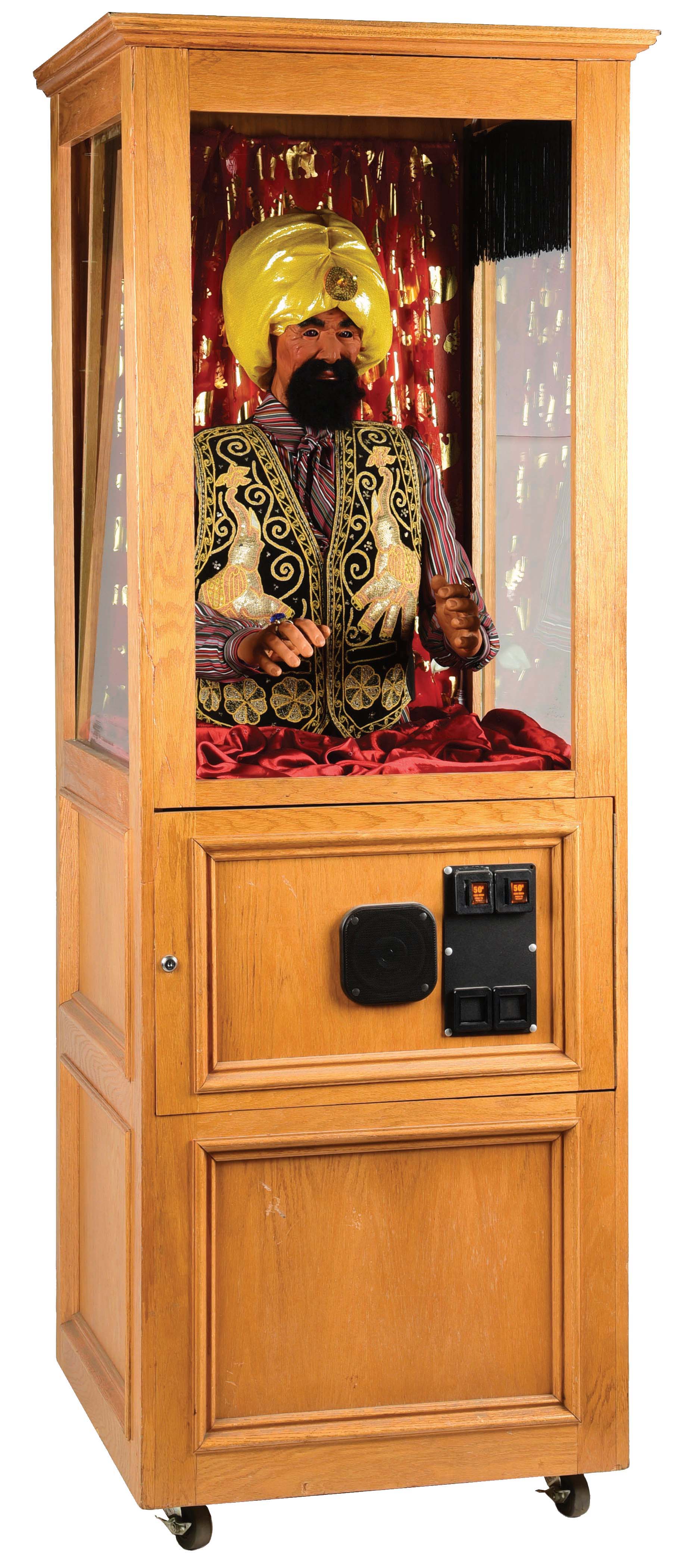 Lot Detail 50¢ SWAMI FORTUNE TELLER AMUSEMENT MACHINE.