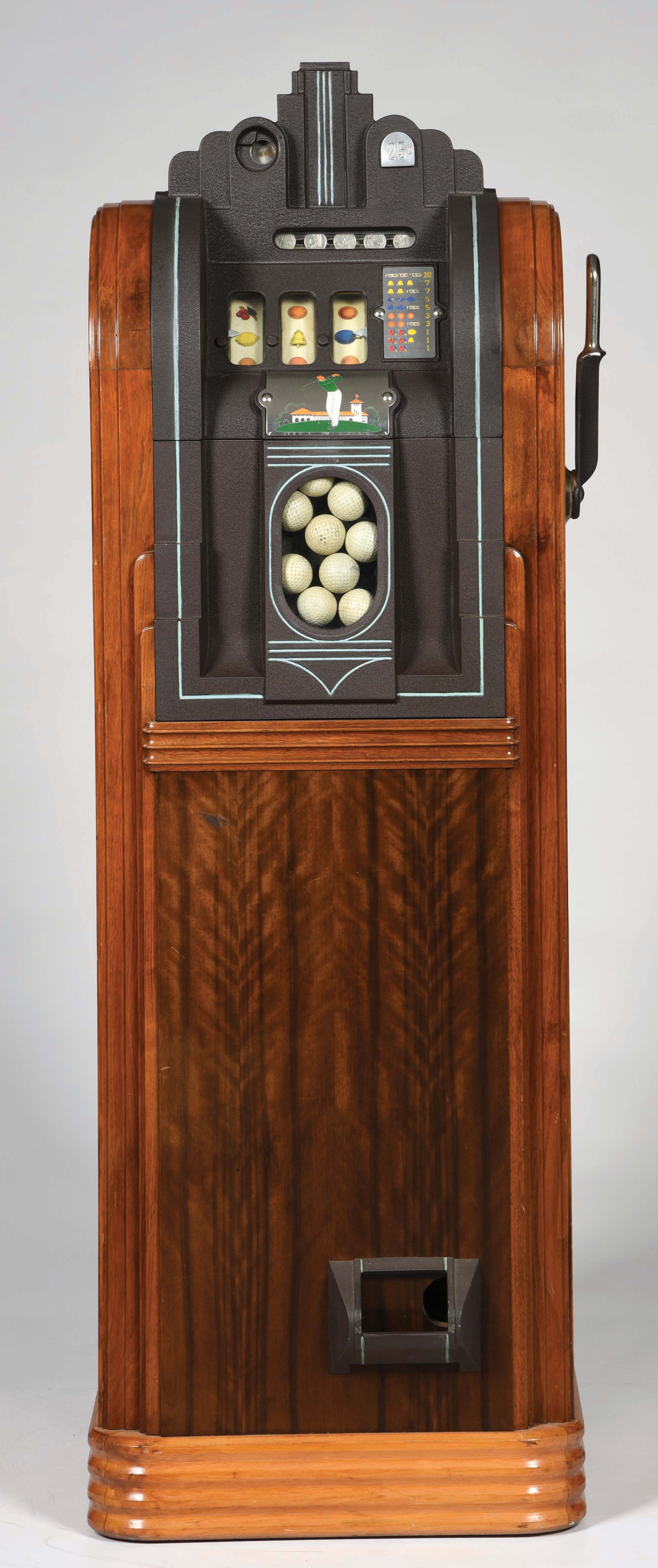 Lot Detail 25¢ MILLS GOLF BALL CONSOLE PAYOUT SLOT MACHINE.