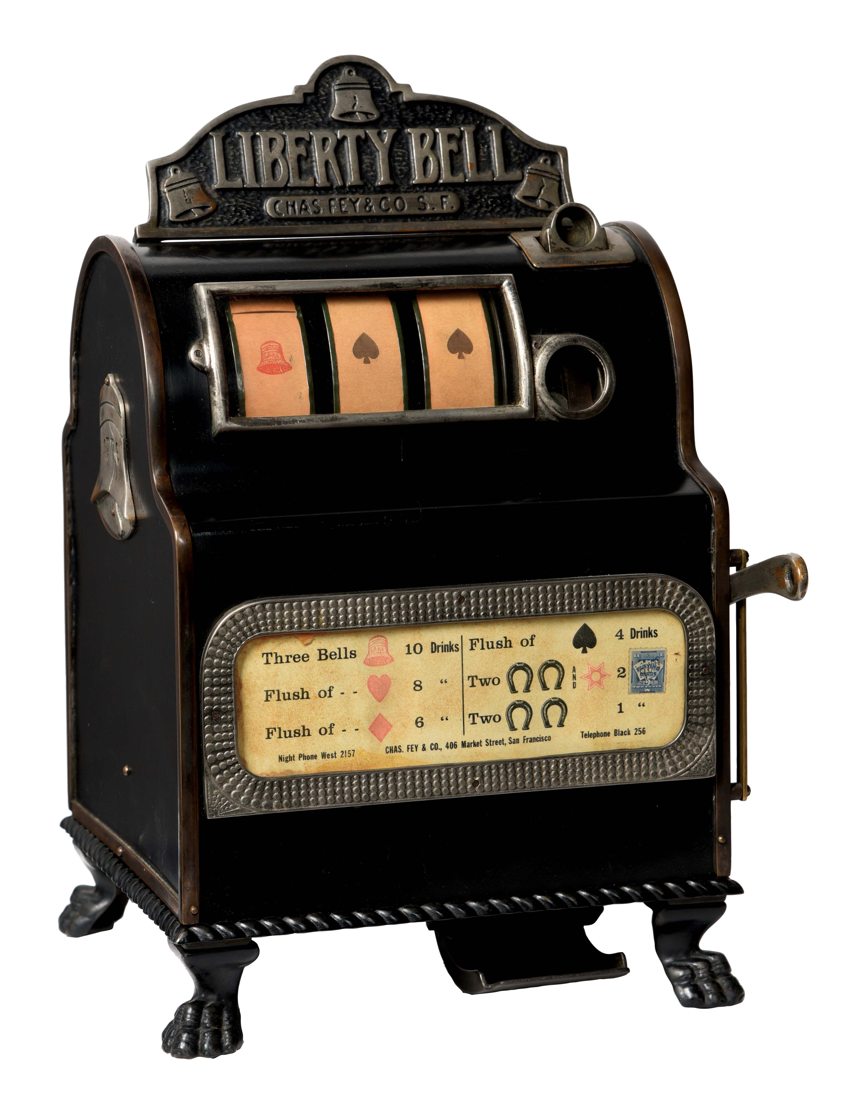 Lot Detail 5¢ CHARLES FEY LIBERTY BELL SLOT MACHINE.