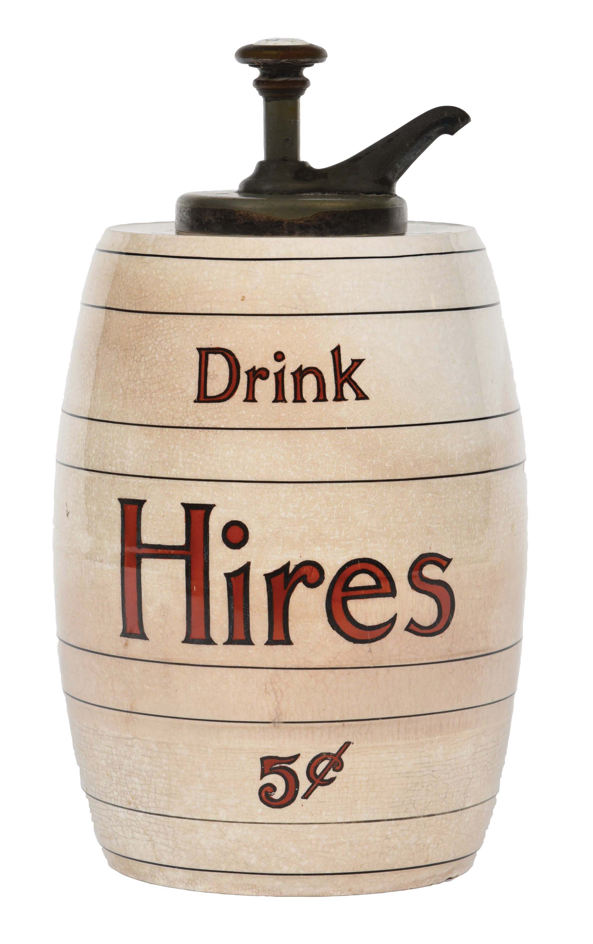 Lot Detail 5¢ DRINK HIRES SYRUP DISPENSER.