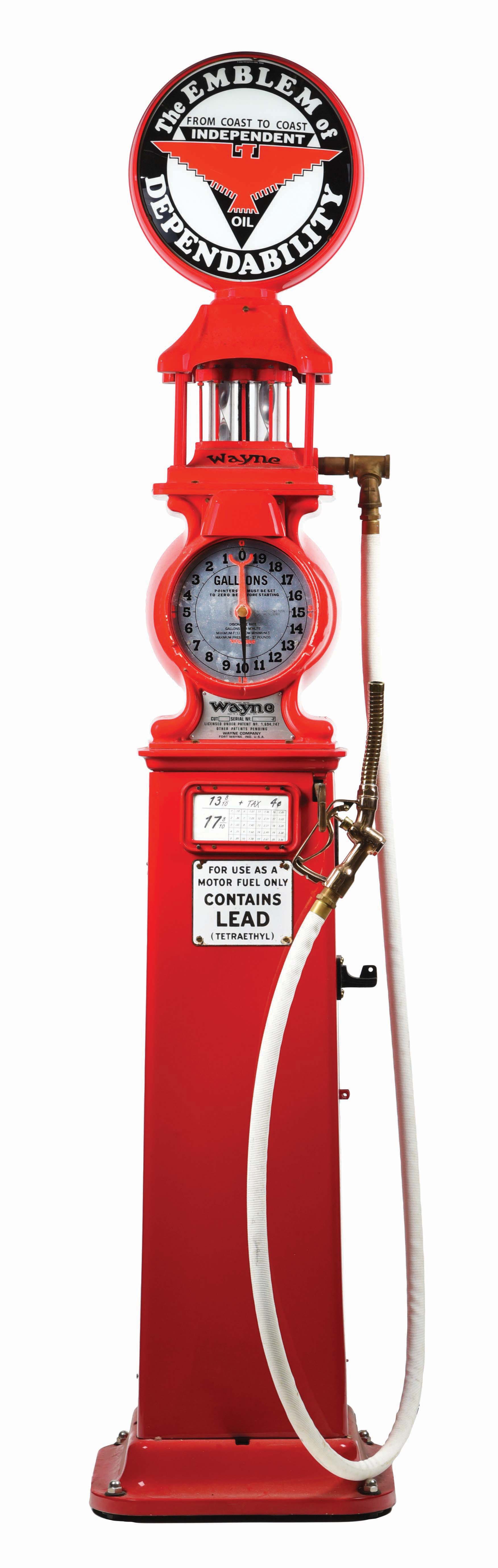 WAYNE MODEL 70 GAS PUMP RESTORED IN CITIES SERVICE GASOLINE