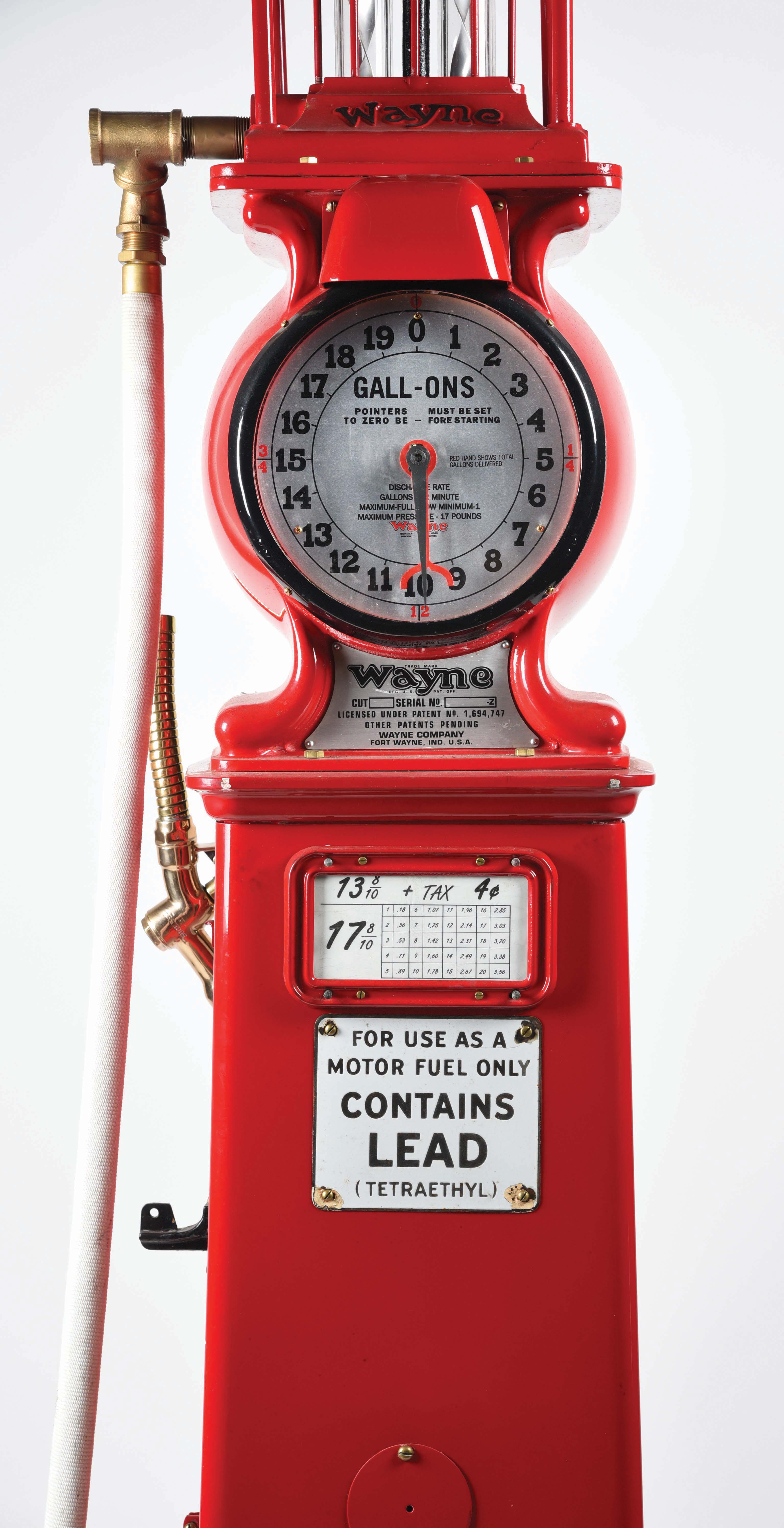 Lot Detail RARE WAYNE MODEL 800 GAS PUMP RESTORED IN INDEPENDENT