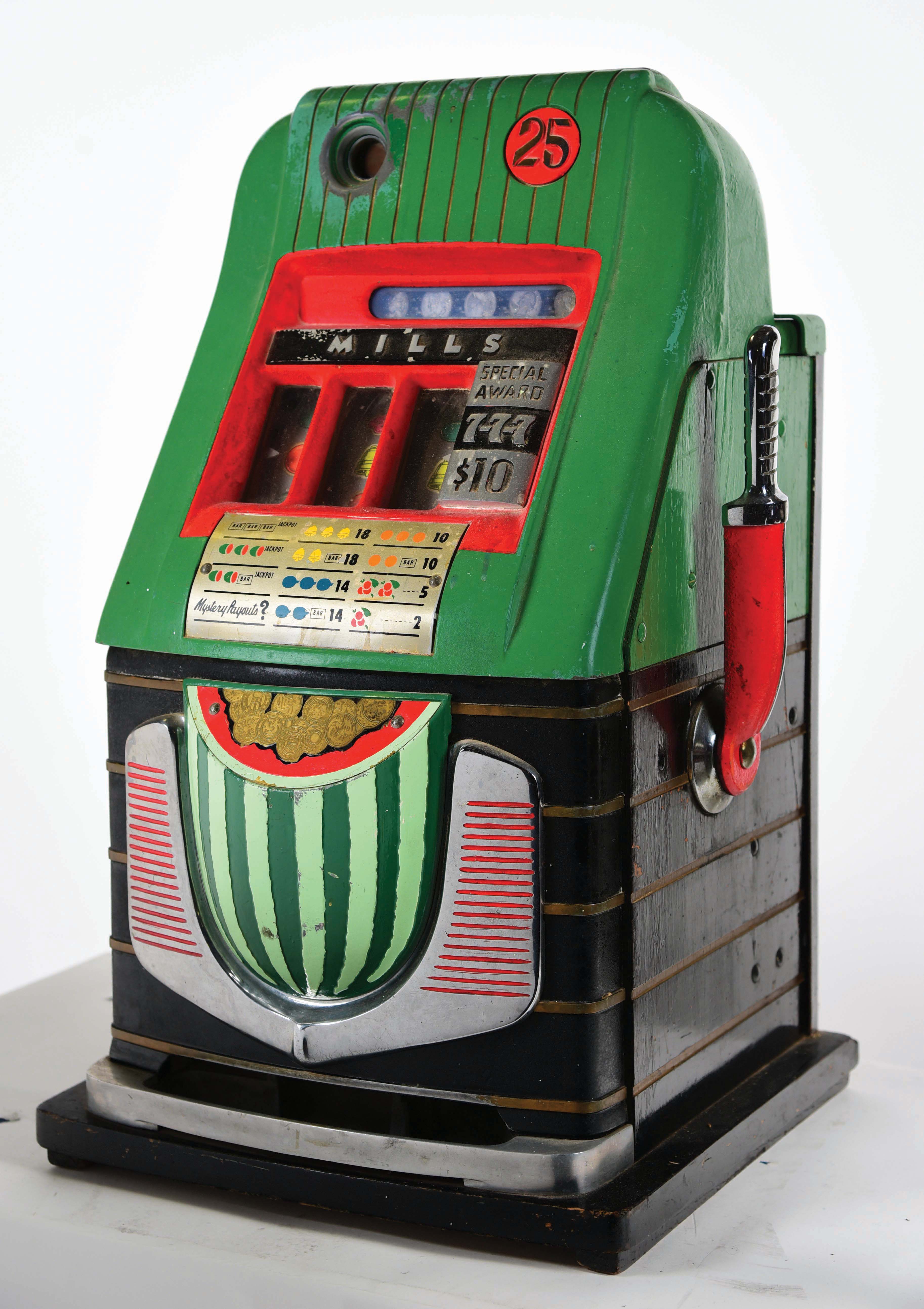 Lot Detail 25¢ MILLS MELLON BELL HIGH TOP SLOT MACHINE.