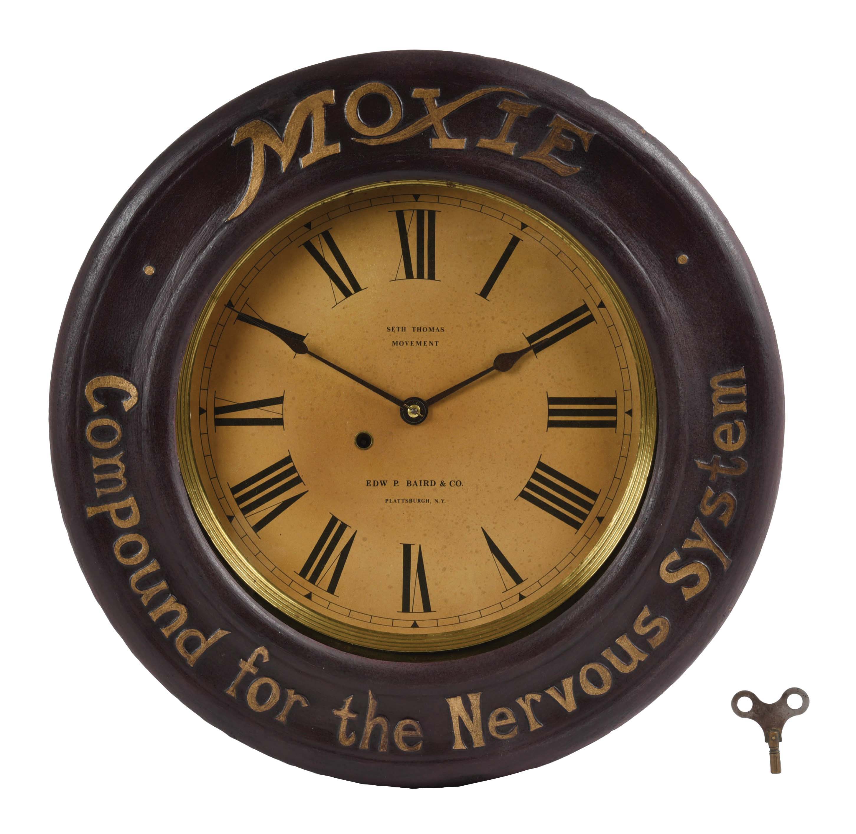 Lot Detail ORIGINAL BAIRD CLOCK ADVERTISING MOXIE.