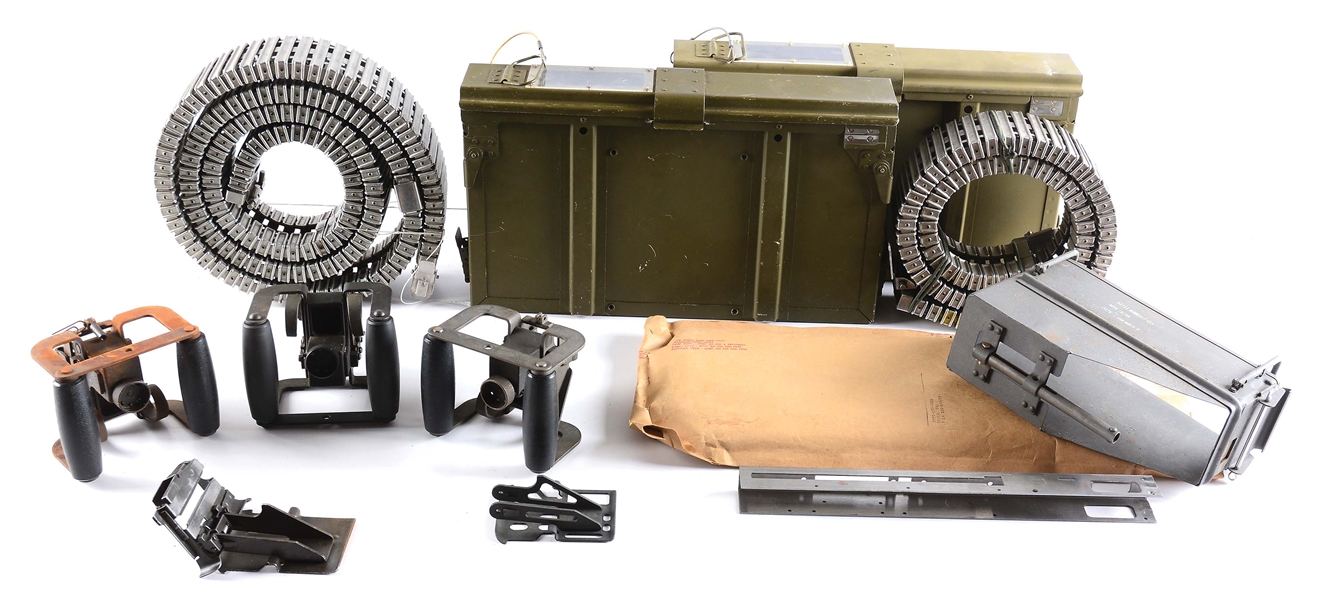 Lot Detail - VALUABLE U.S. M60 MACHINE GUN PARTS WITH HELICOPTER