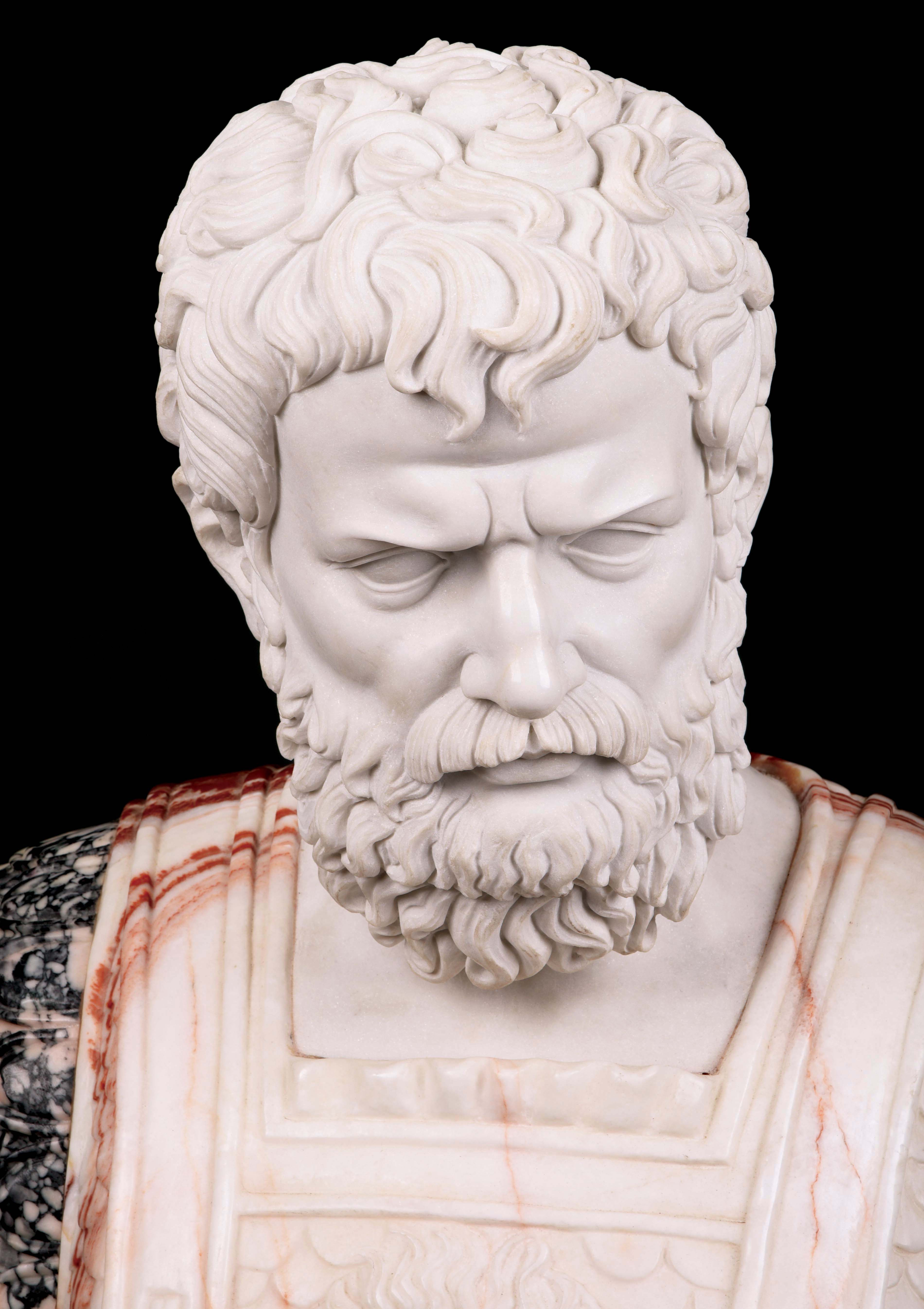 Lot Detail CARVED MARBLE BUST.