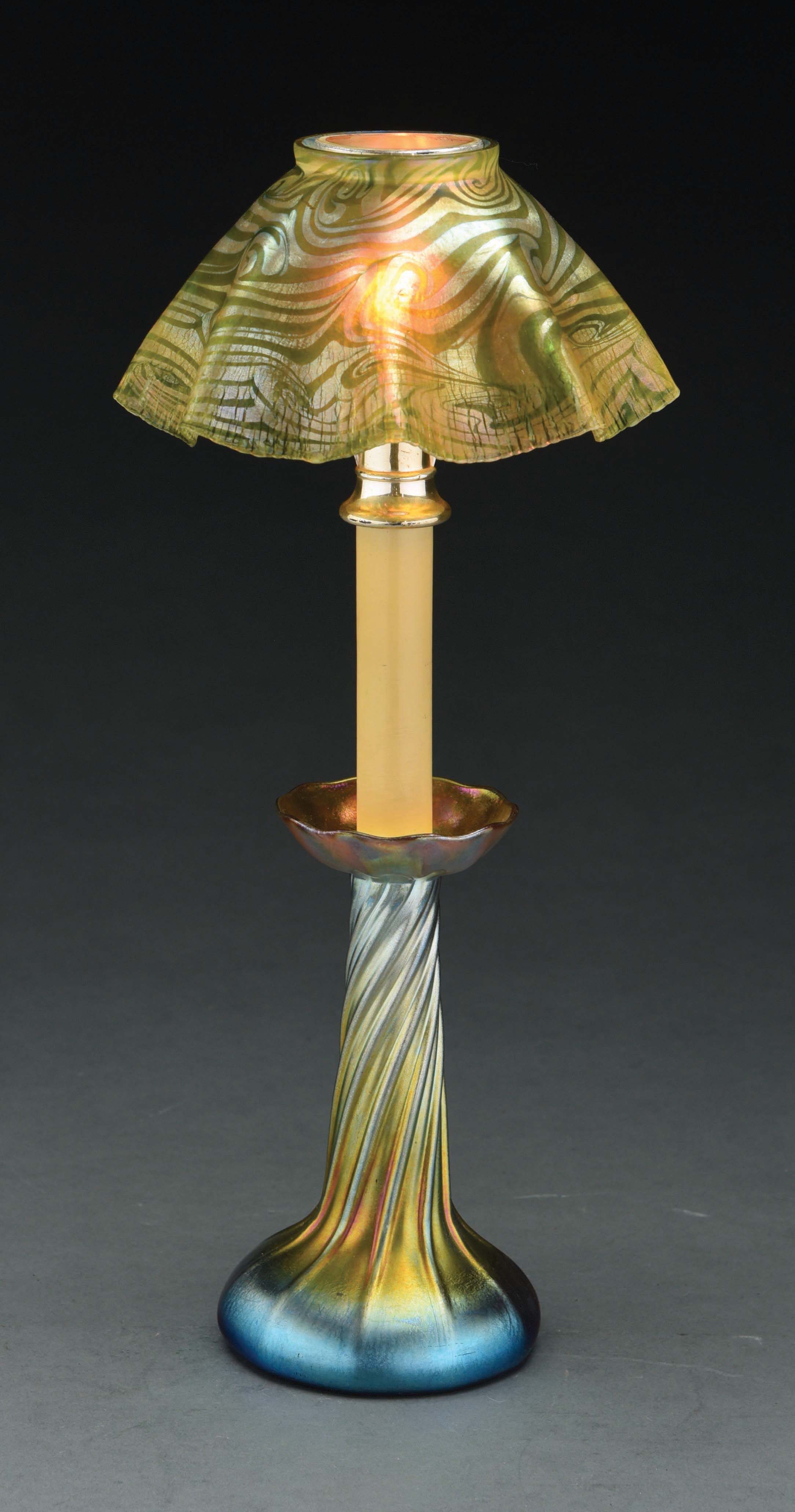 Lot Detail TIFFANY STUDIOS CANDLE LAMP.