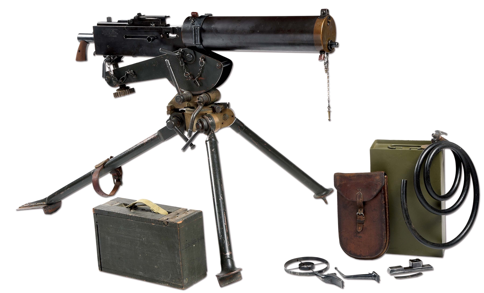 Lot Detail (N) RARE COLT MODEL OF 1919 WATER COOLED MACHINE GUN ON COLT COMMERCIAL TRIPOD