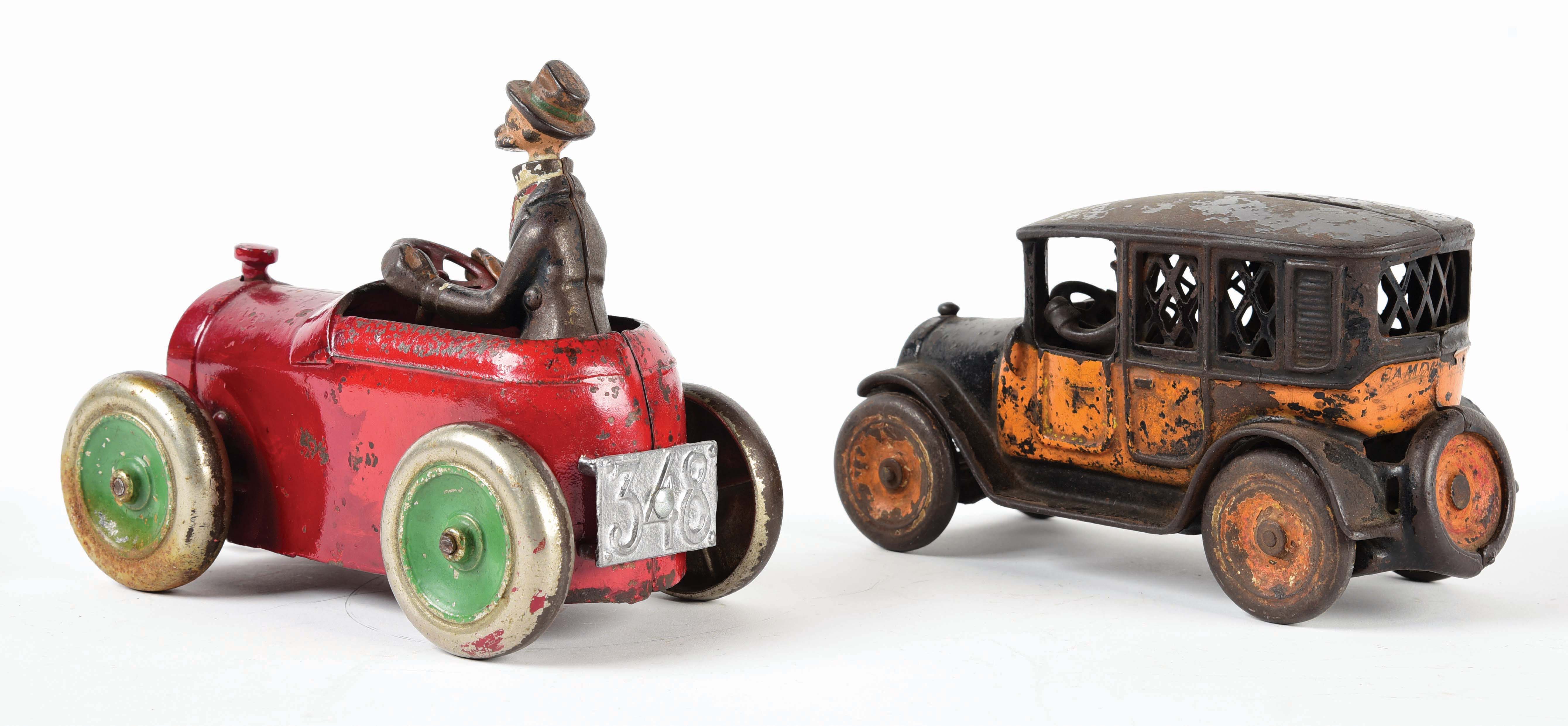 Lot Detail LOT OF 2 CASTIRON ARCADE VEHICLE TOYS.