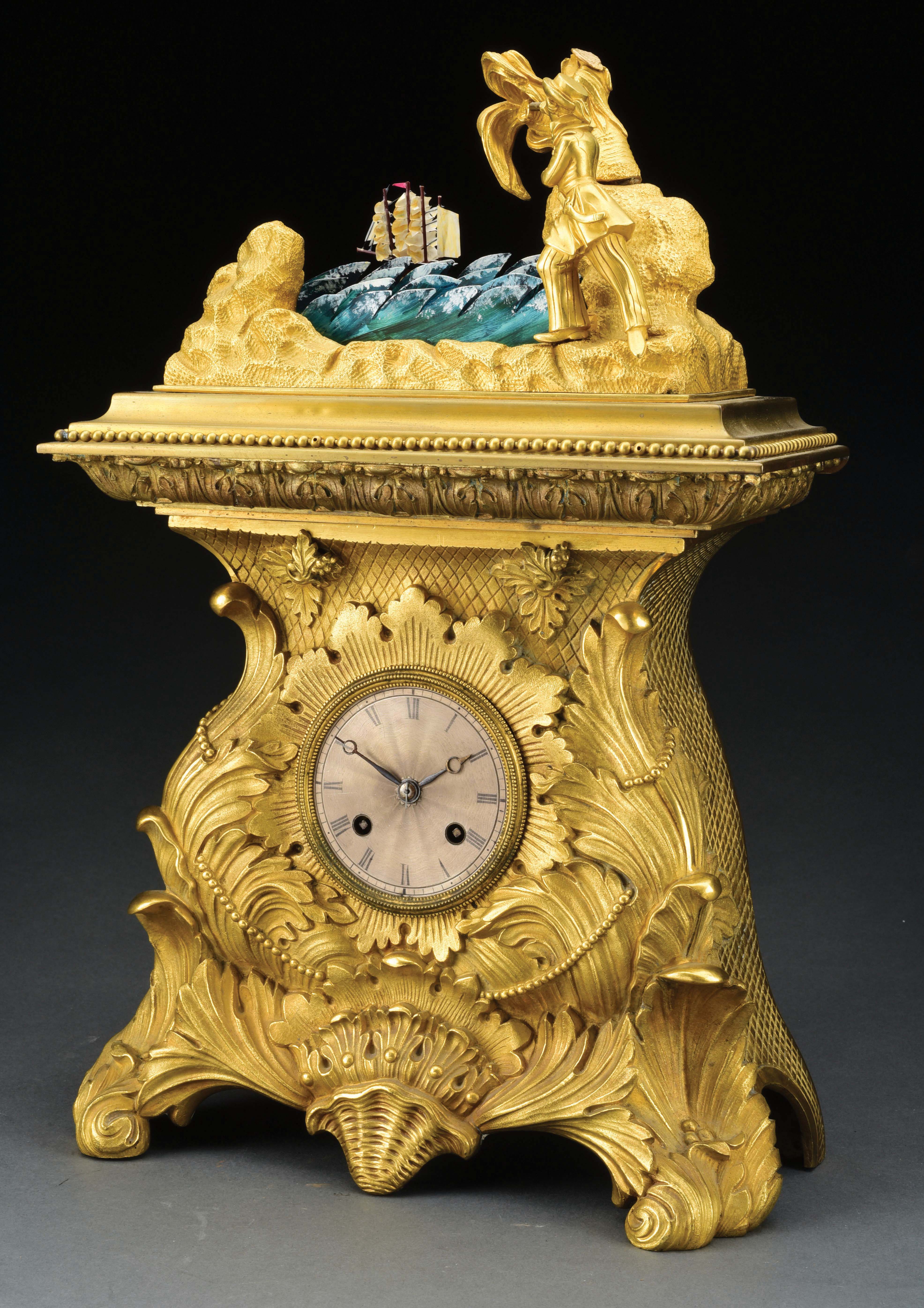 Lot Detail ROCKING SHIP AUTOMATON CLOCK..