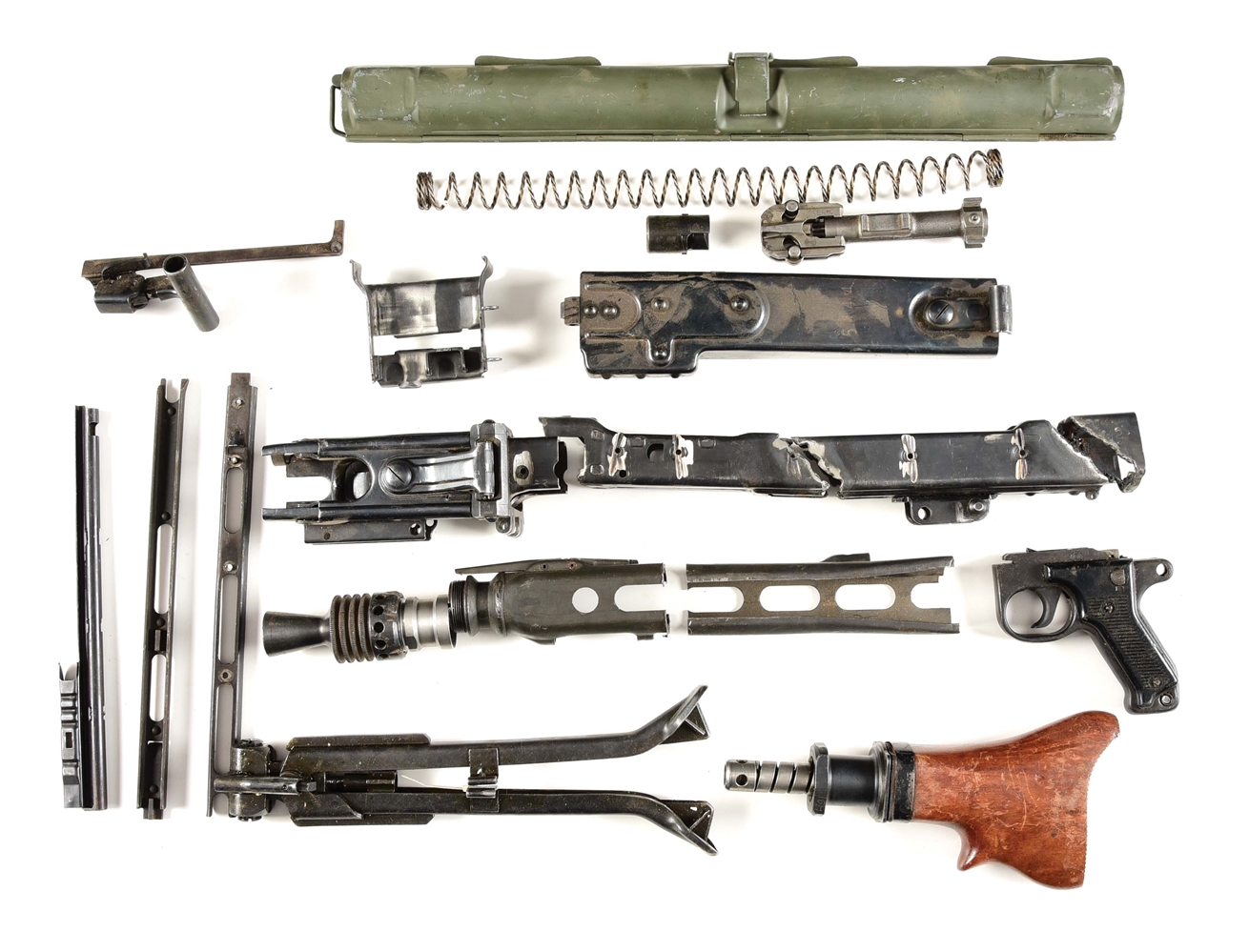 Lot Detail MG42 MACHINE GUN PARTS KIT WITH TASTEFULLY CUT RECEIVER