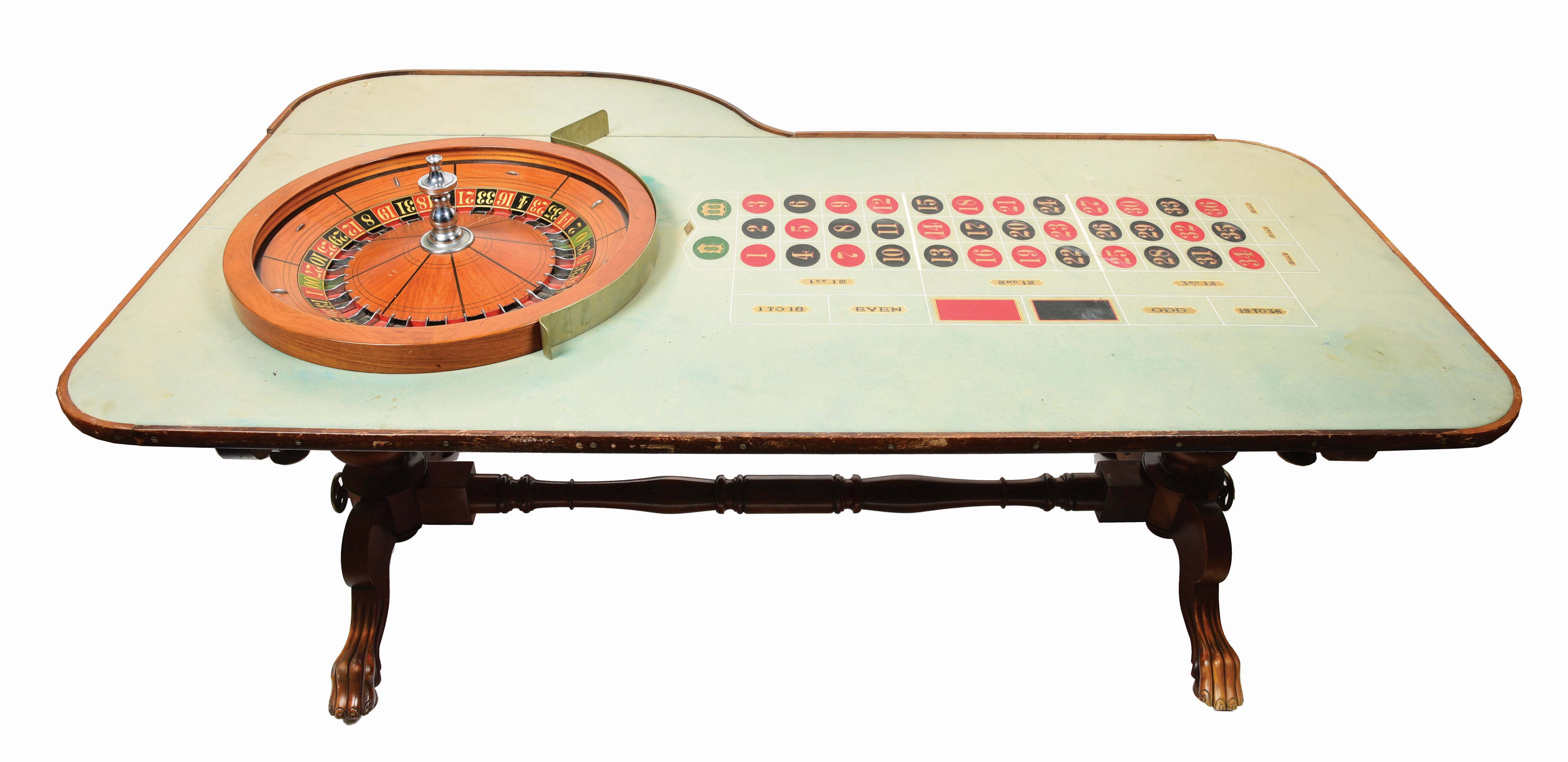 Lot Detail FULL SIZE ORIGINAL ROULETTE TABLEE.